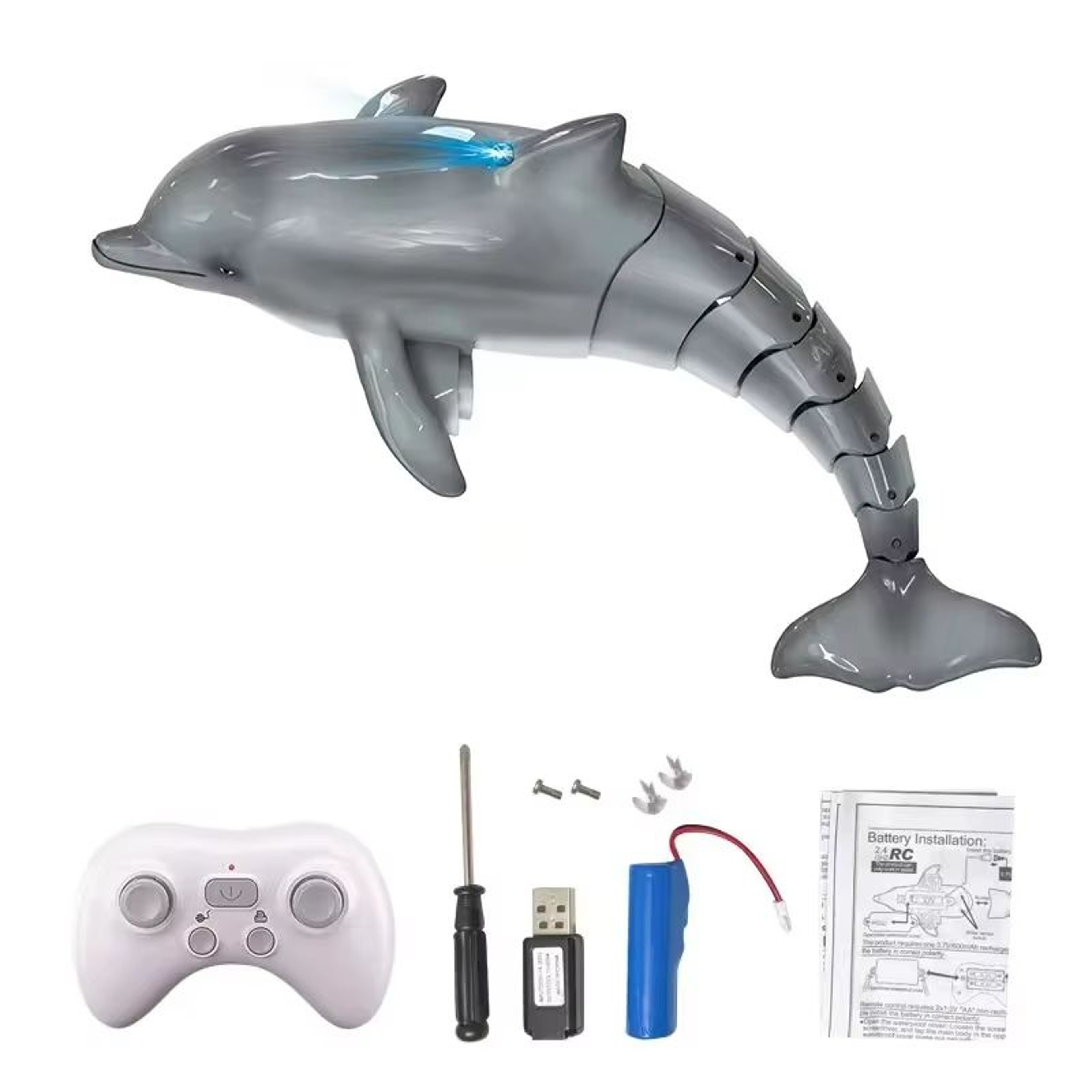 Remote Control Shark Toy With Water Spray  Electric Swimming Whale  Dolphin Bath And Pool Toy For K 18