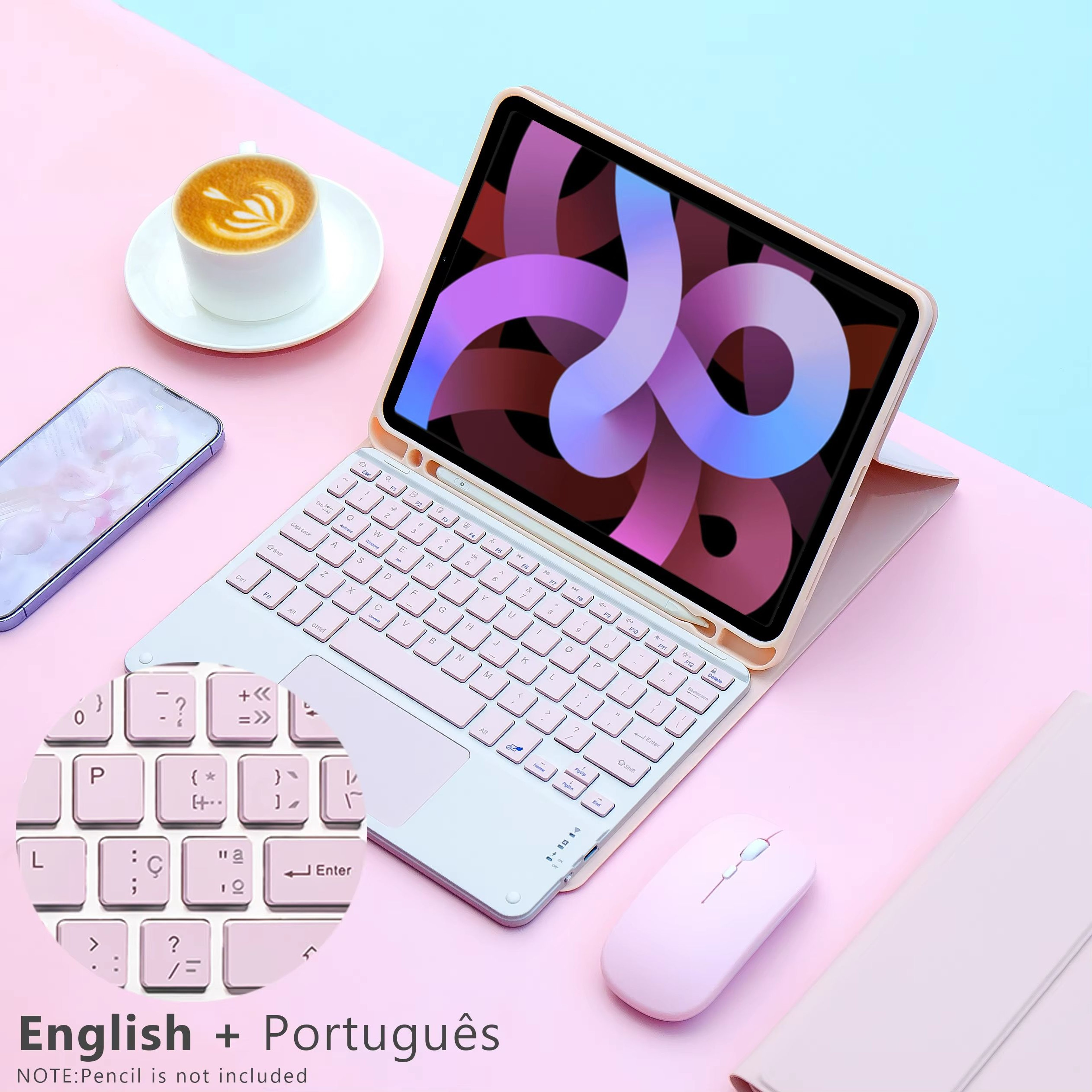 IPad Keyboard Case With Wireless Mouse  Magic Backlit Keyboard Cover For IPad 9th 8th 7th 10th Gen  10