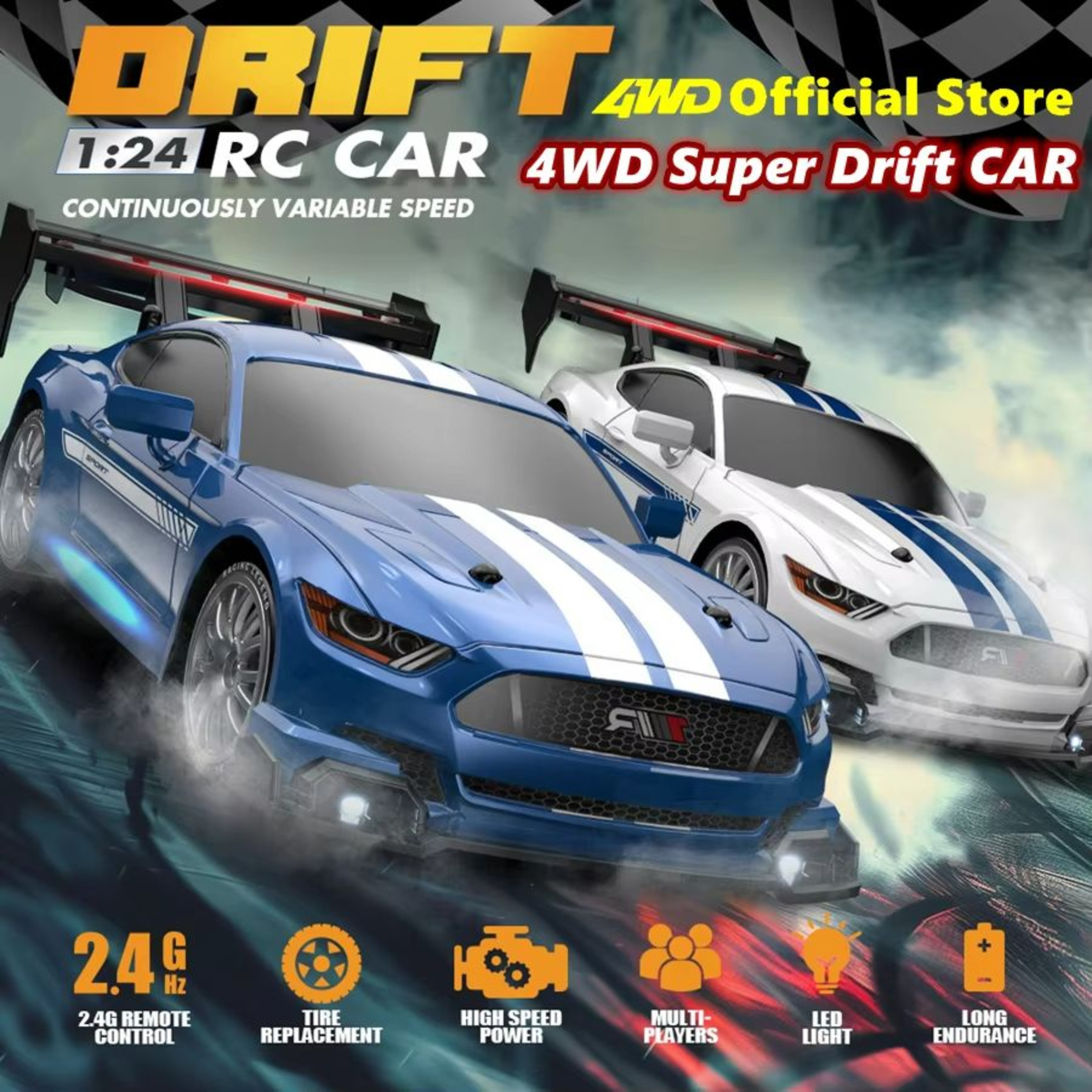 4WD RC Drift Car  HighSpeed Remote Control Racing Car With GTRPROAE86PRO Design 1