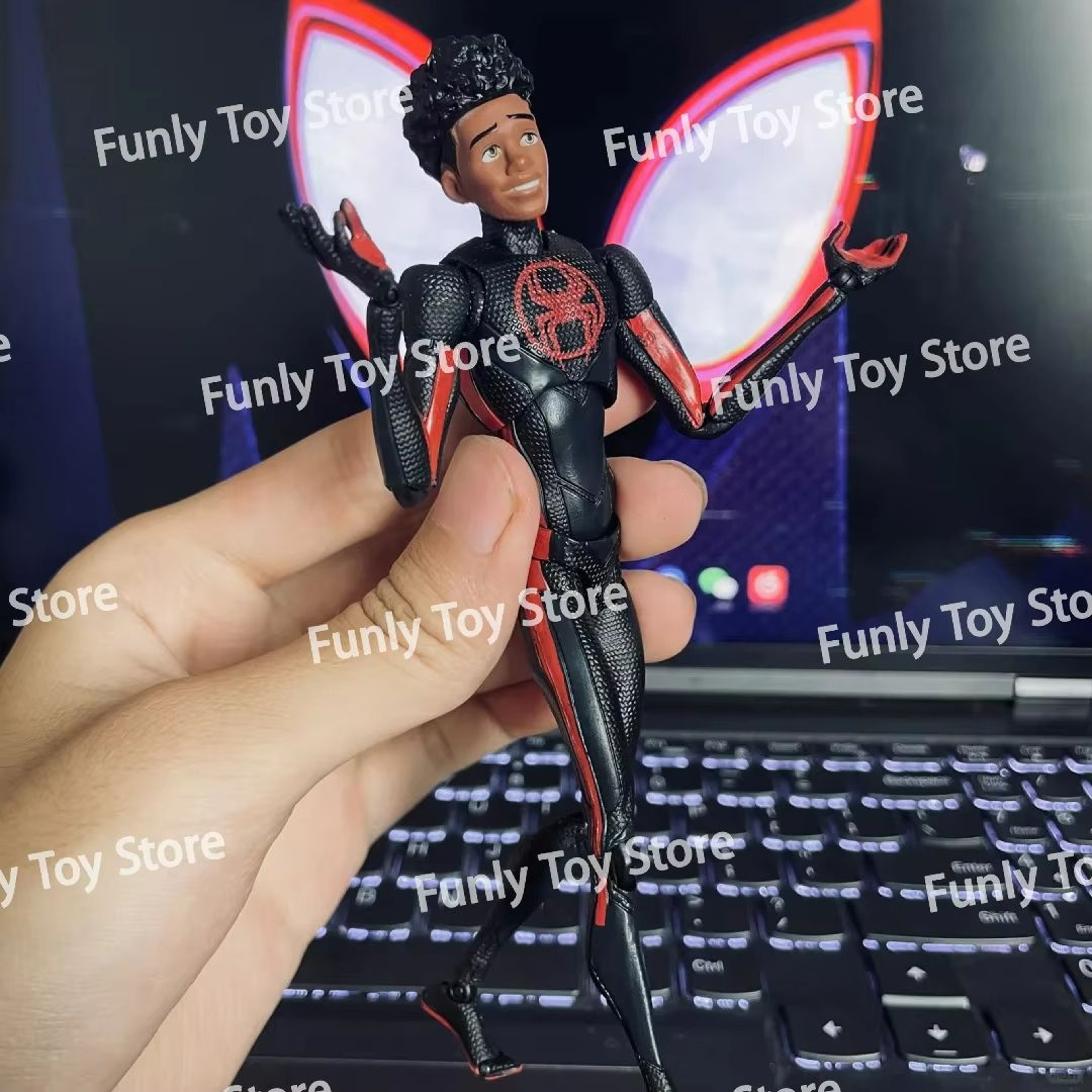 Miles Morales SpiderMan Action Figure  Across The SpiderVerse Collectible Anime Figurine Toy 3