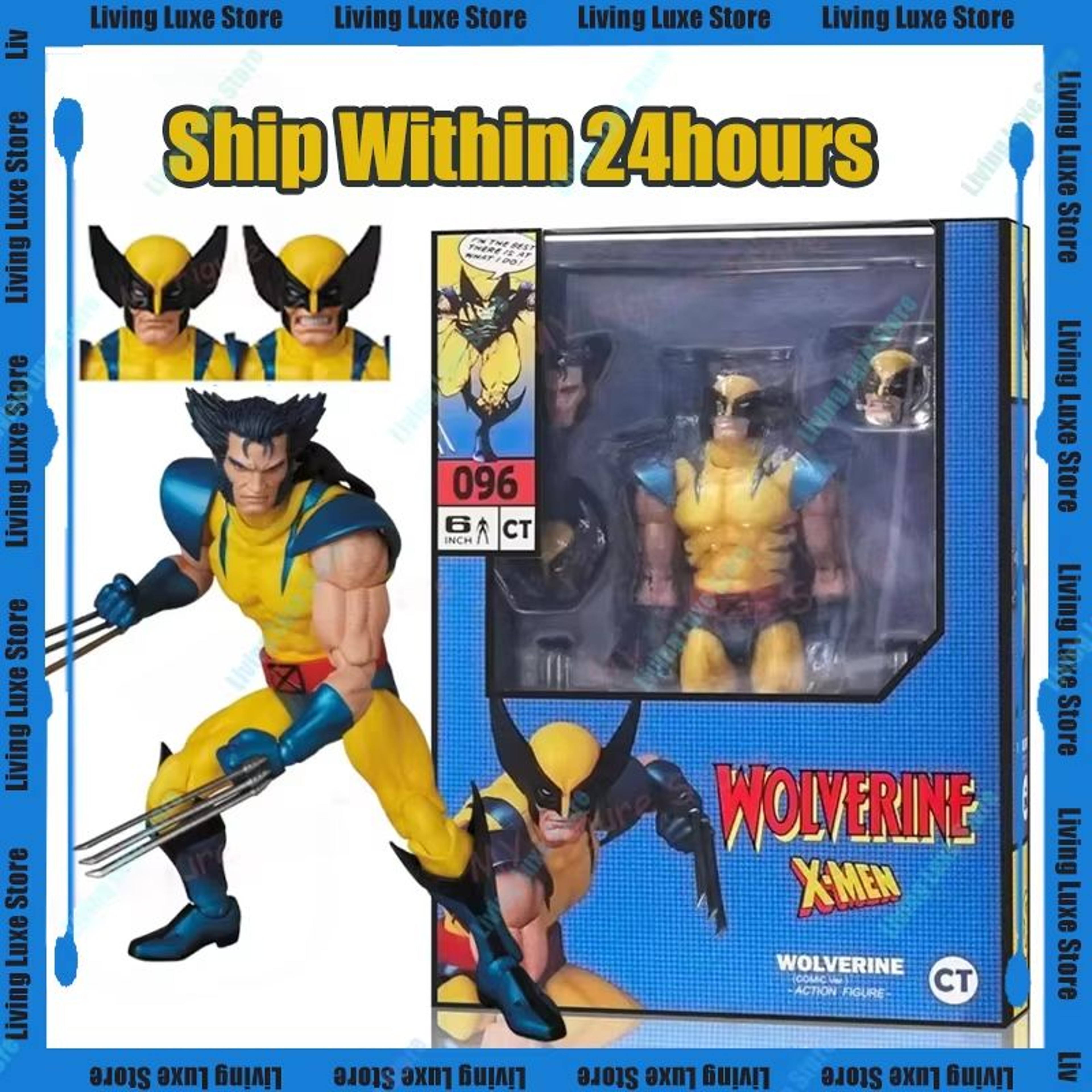 Wolverine Action Figure  MAFEX No096 XMen Collectible Anime Figurine PVC Model 0