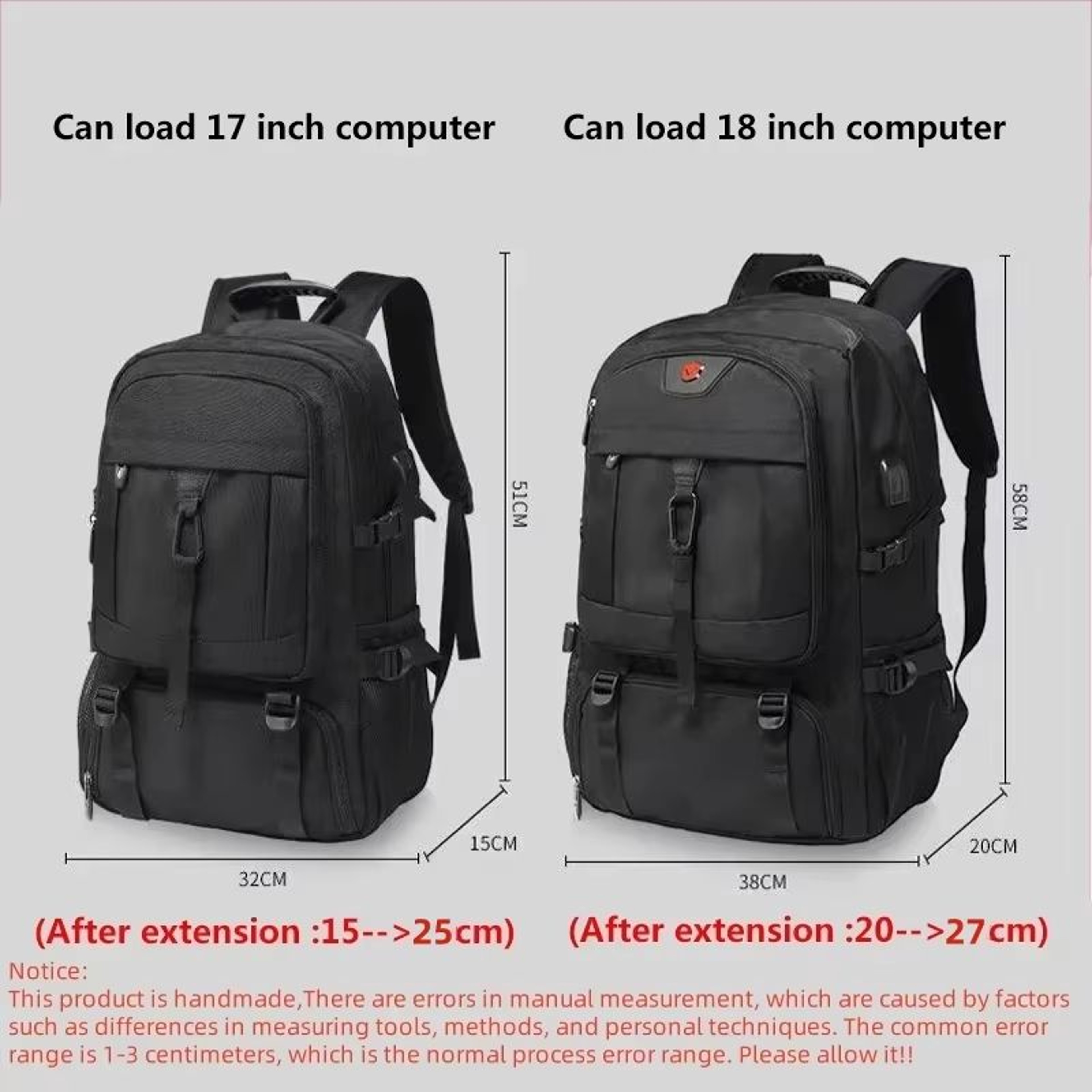 Mens Large Capacity Travel Backpack  50L80L Waterproof Outdoor Sports Bag With Shoe Compartment 5