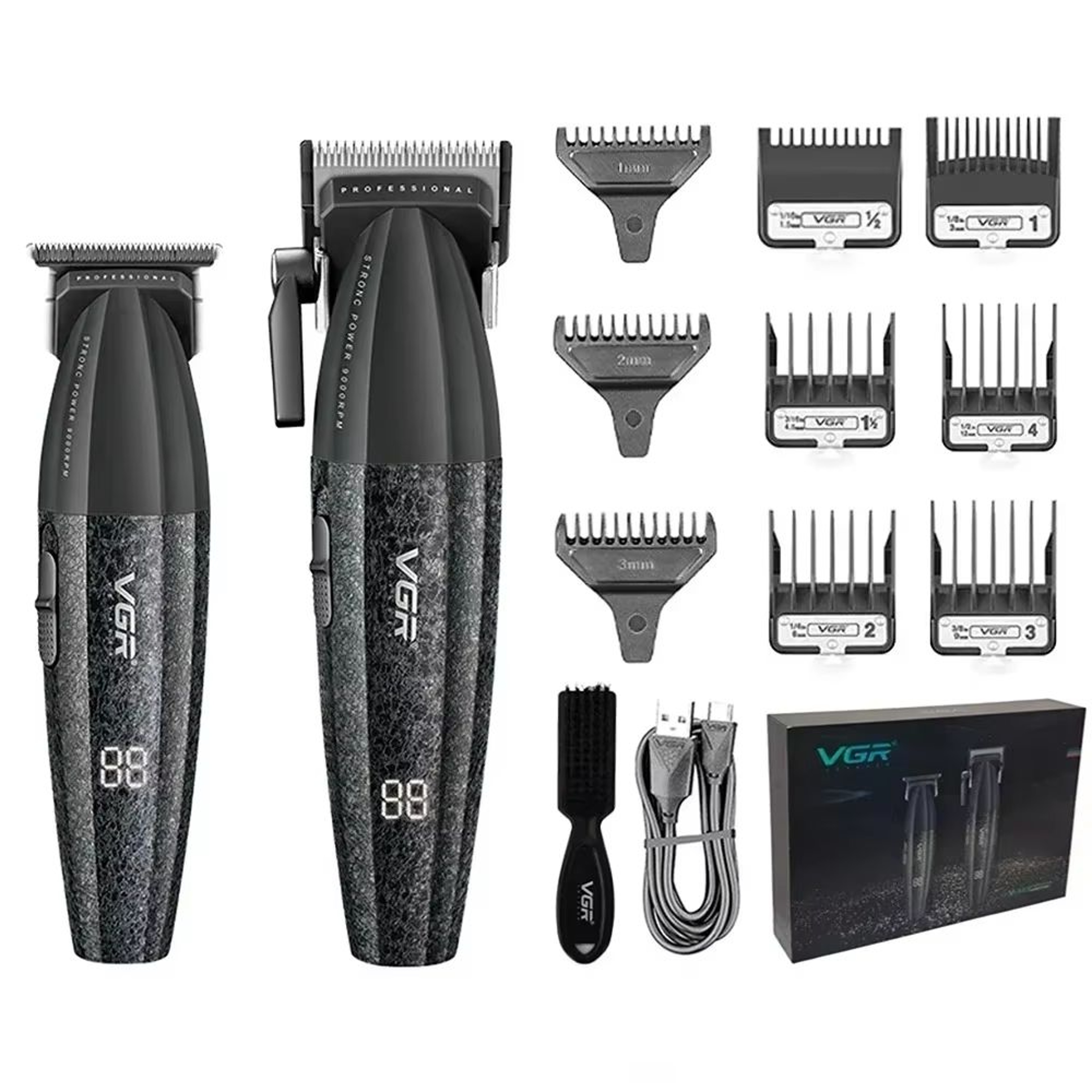 VGR V640 Professional Hair Trimmer  9000RPM Cordless Clipper With Adjustable Blade For Mens Groomin 6