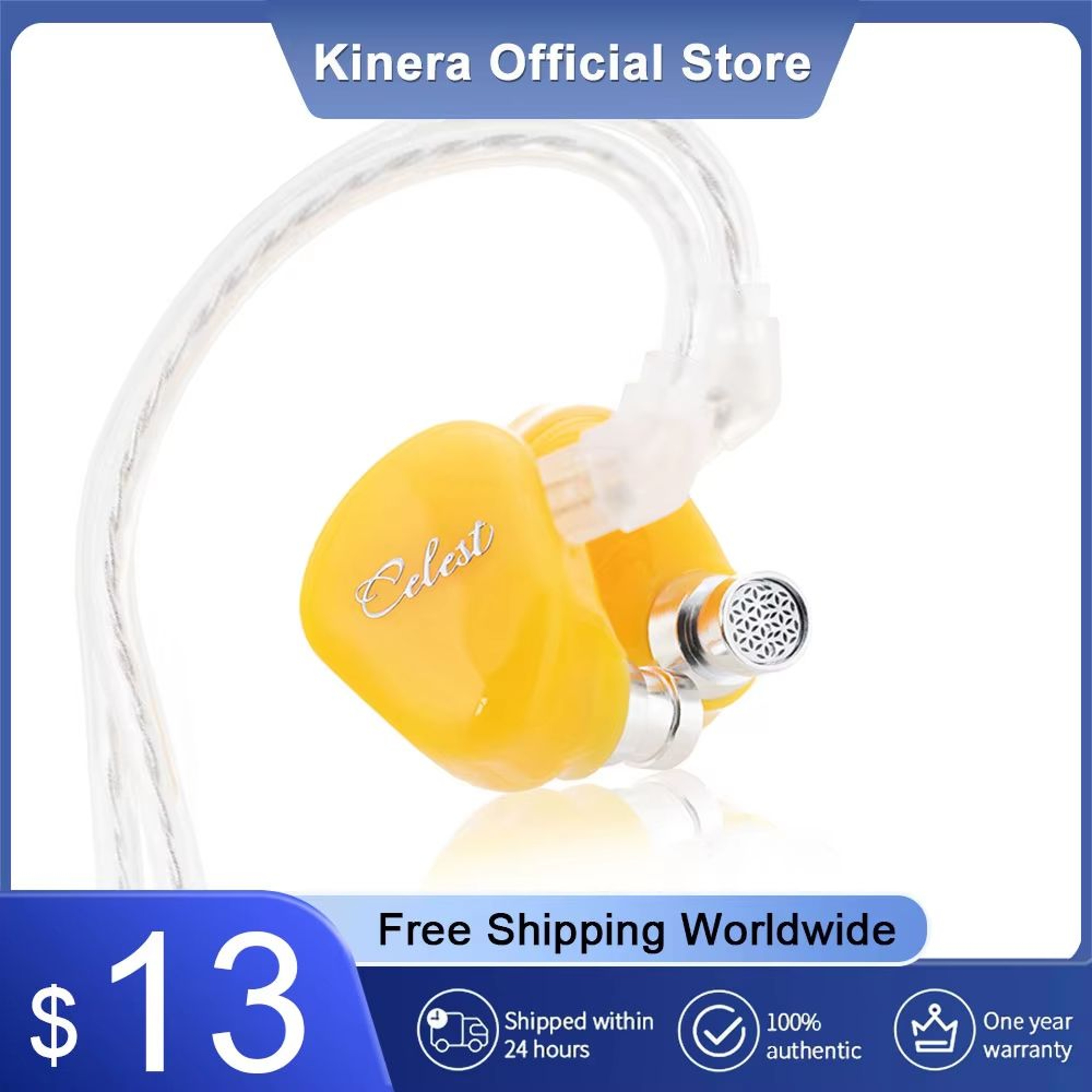 Kinera Celest Rue InEar Monitors  HiFi Earphones With Composite Titanium Diaphragm And 6mm Micro Dy 0