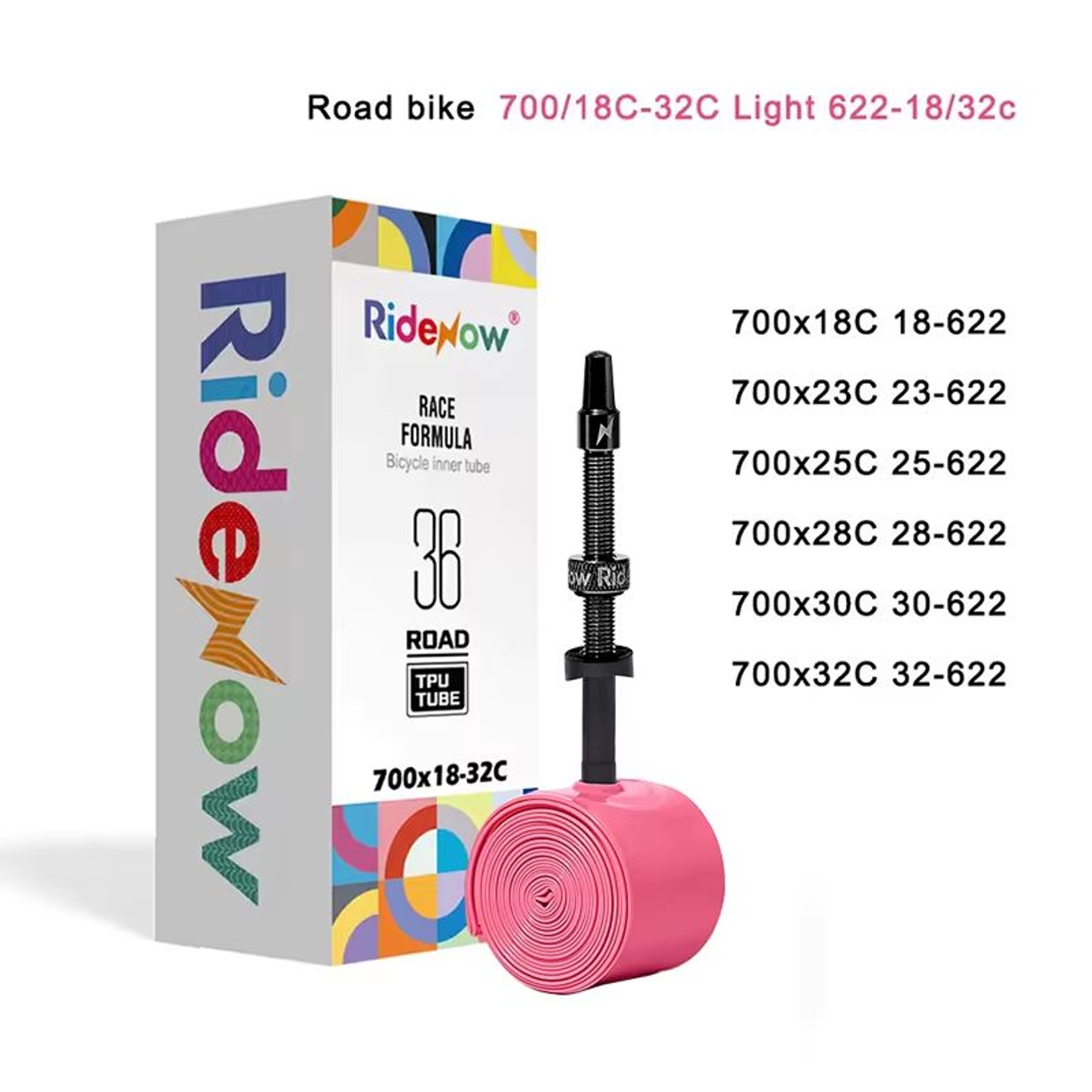 Ridenow 700c Road Bike TPU Inner Tube With Upgraded Metal Nozzle And Removable Valve Core 6