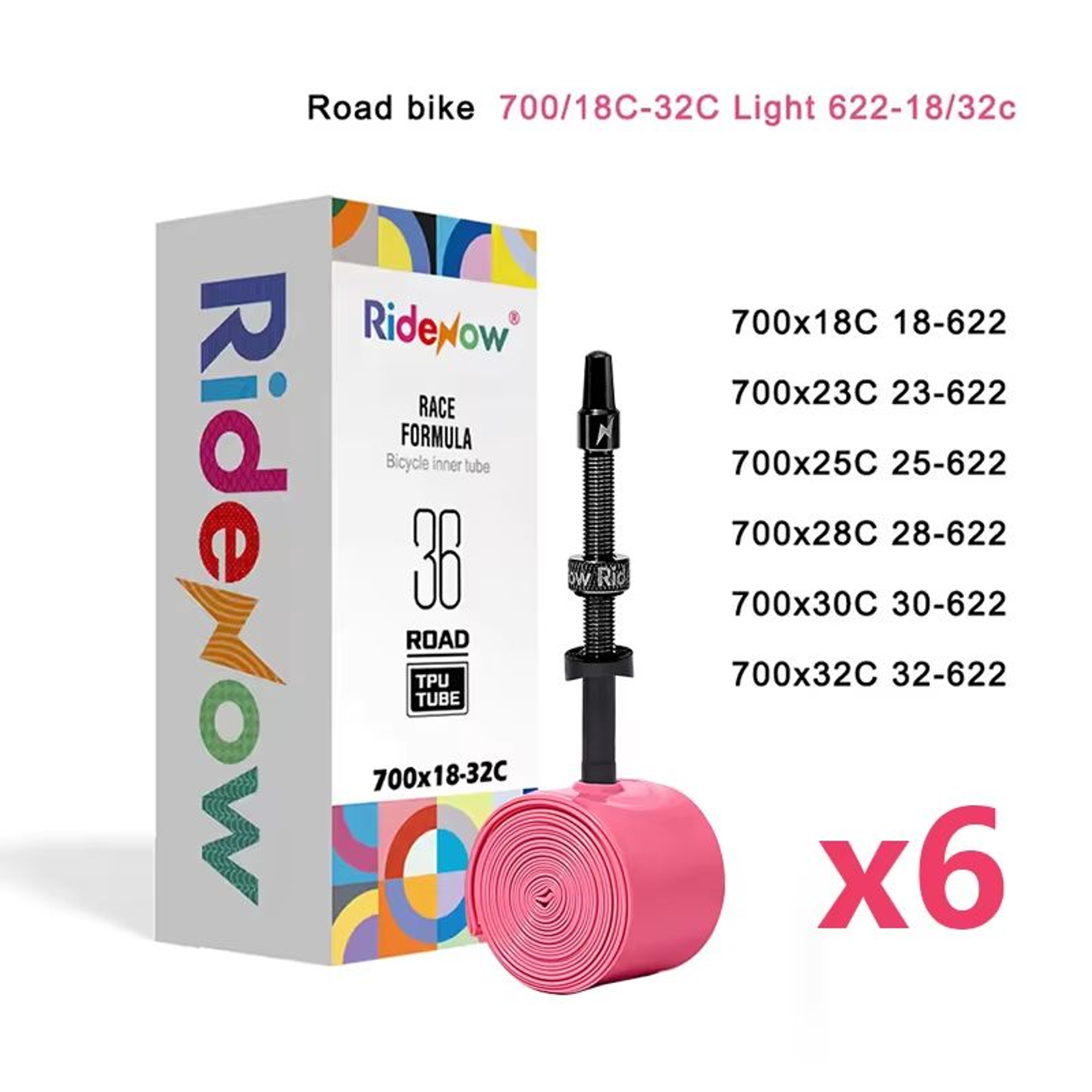 Ridenow 700c Road Bike TPU Inner Tube With Upgraded Metal Nozzle And Removable Valve Core 9