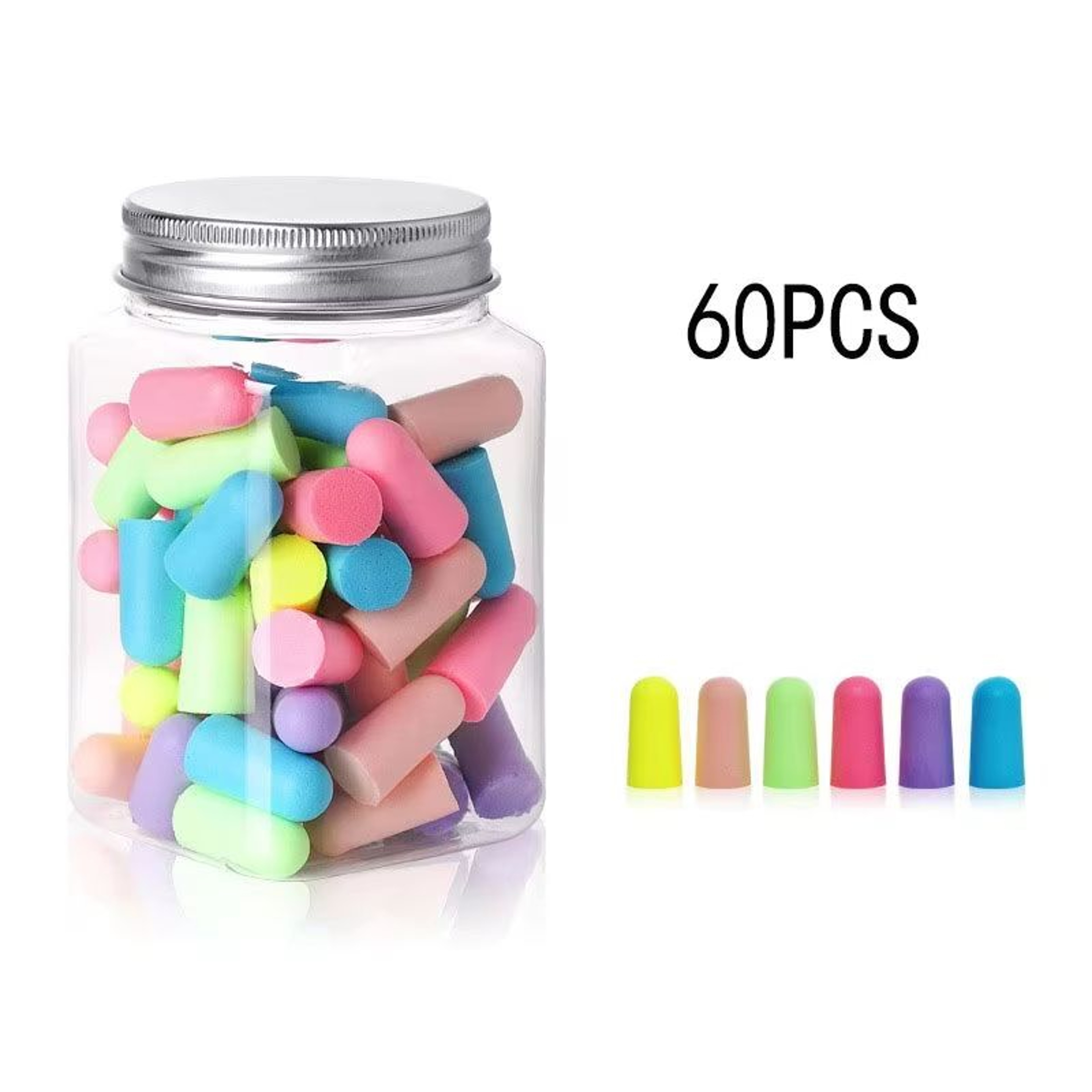 Bullet Type Foam Earplugs Set 24 60 120 Pcs Soft Noise Reduction Sleeping Ear Plugs 6