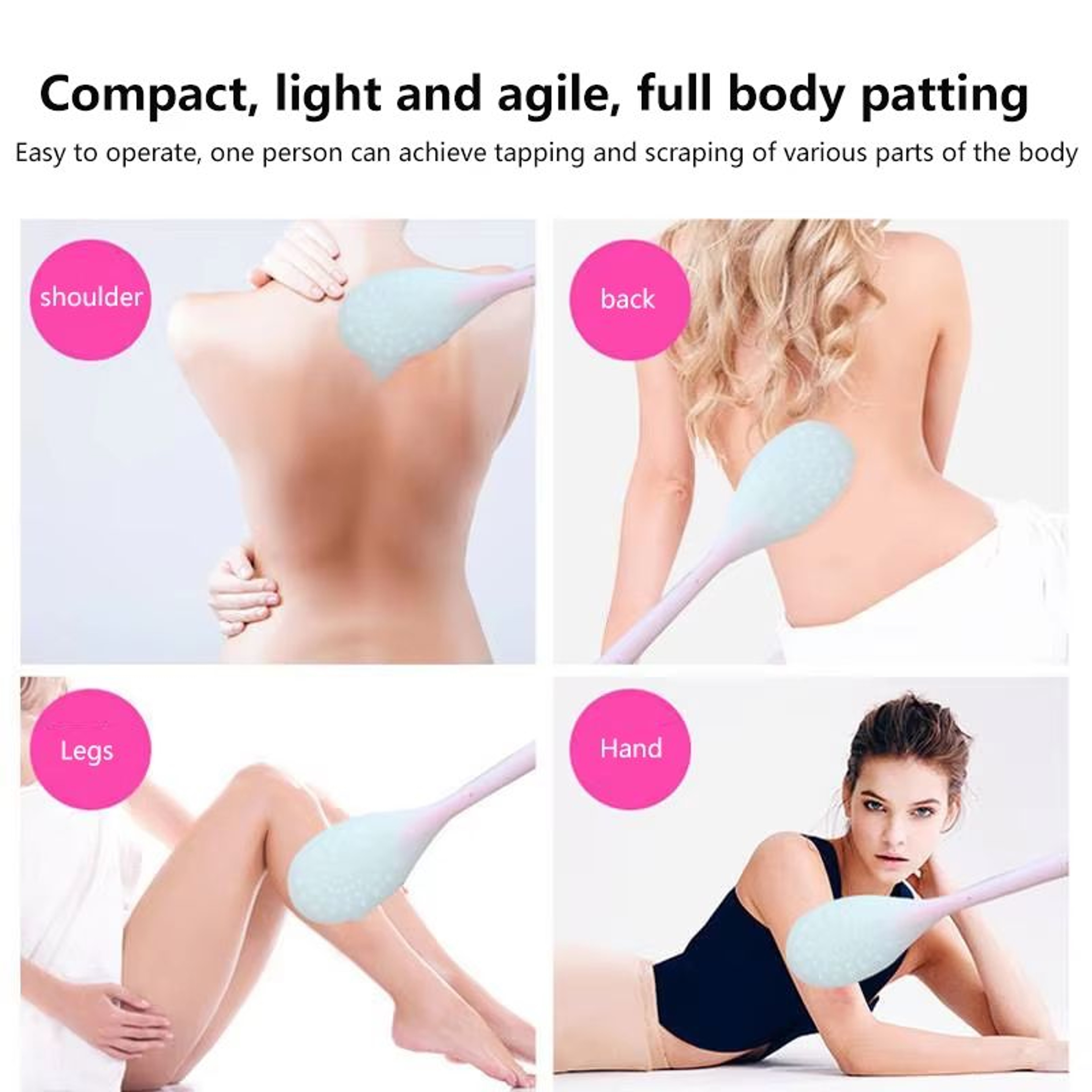 Multi Function Long Handle Sunscreen And Lotion Back Applicator With Silicone Massage Head 2