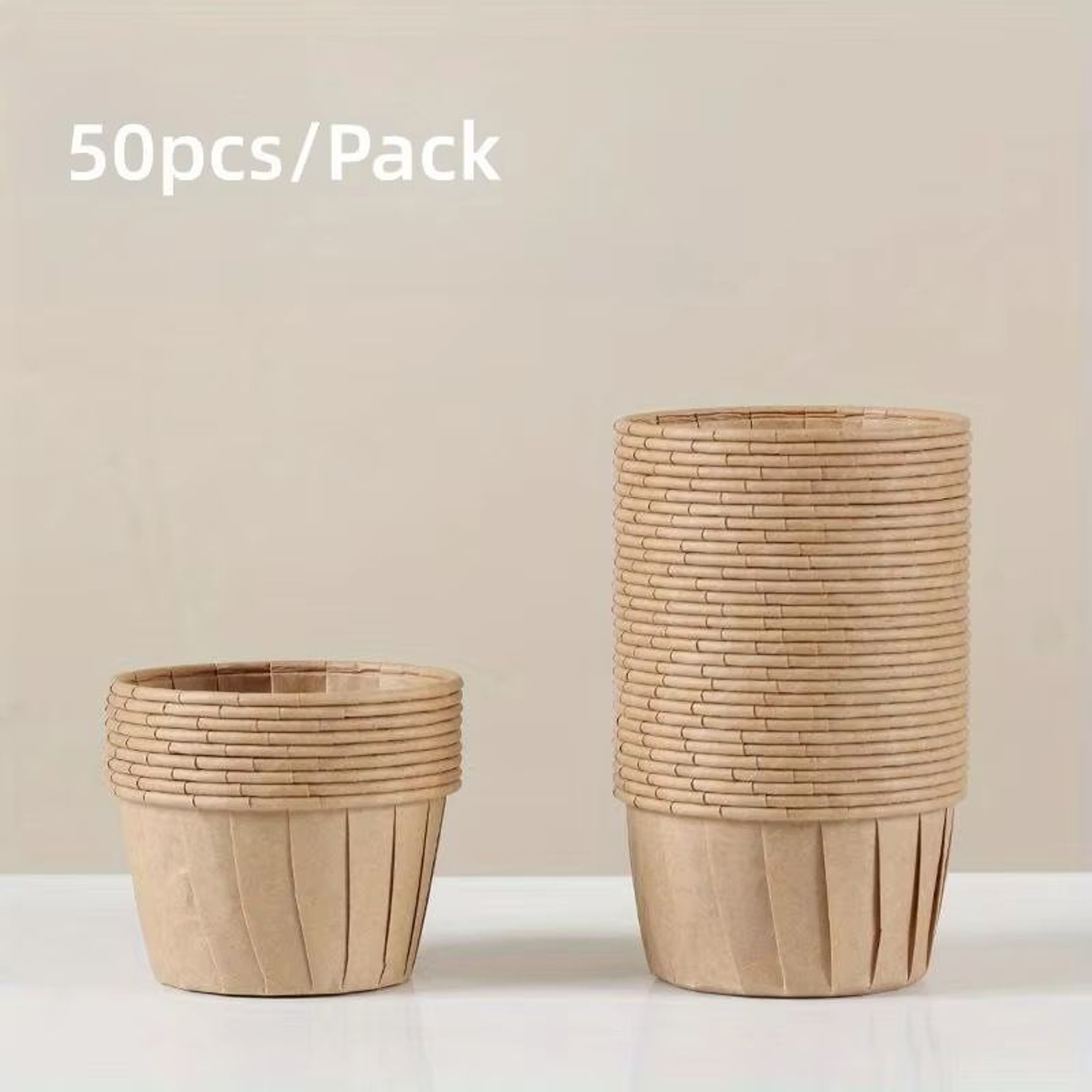 50Piece HighTemp Resistant Baking Paper Muffin Cups For Cake Rolls And Desserts 4
