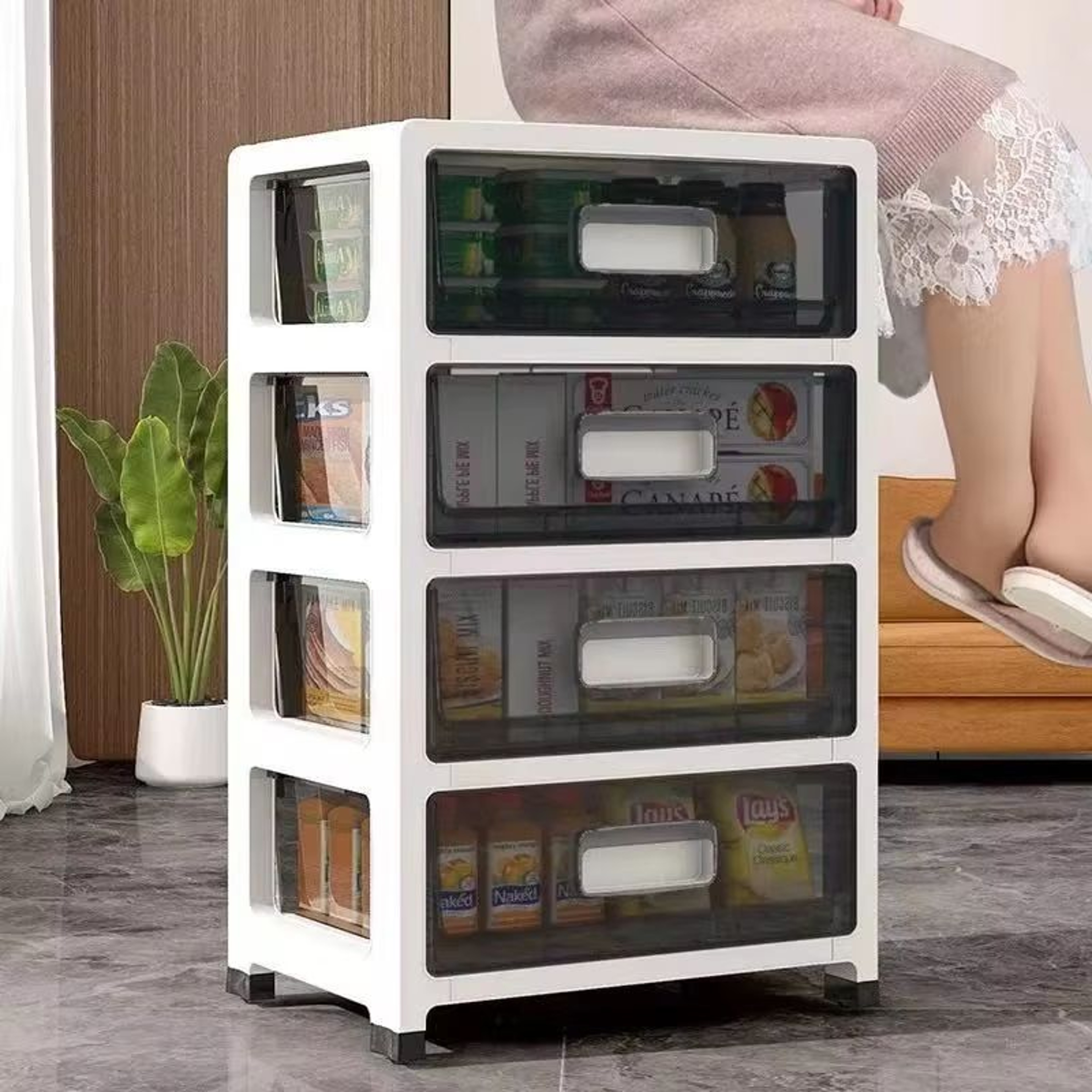 36 Tier Large Capacity Storage Cabinet Space Saving Organizer For Living Room Bedroom And Study 5