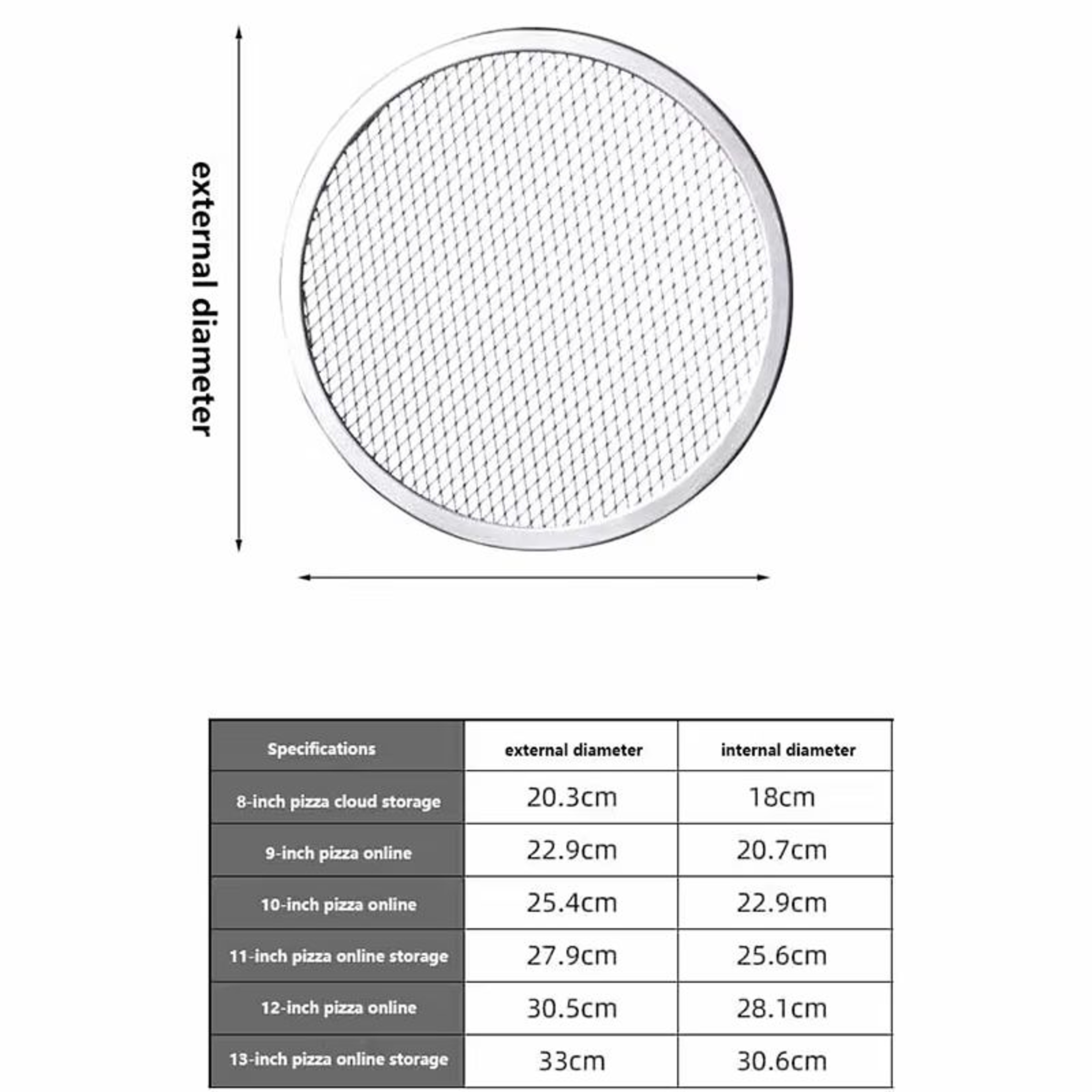 BBQ Grill Netting Toast Bread Baking Tray 813 Inches Multifunctional Nonstick Pizza Pan And Barbecu 5
