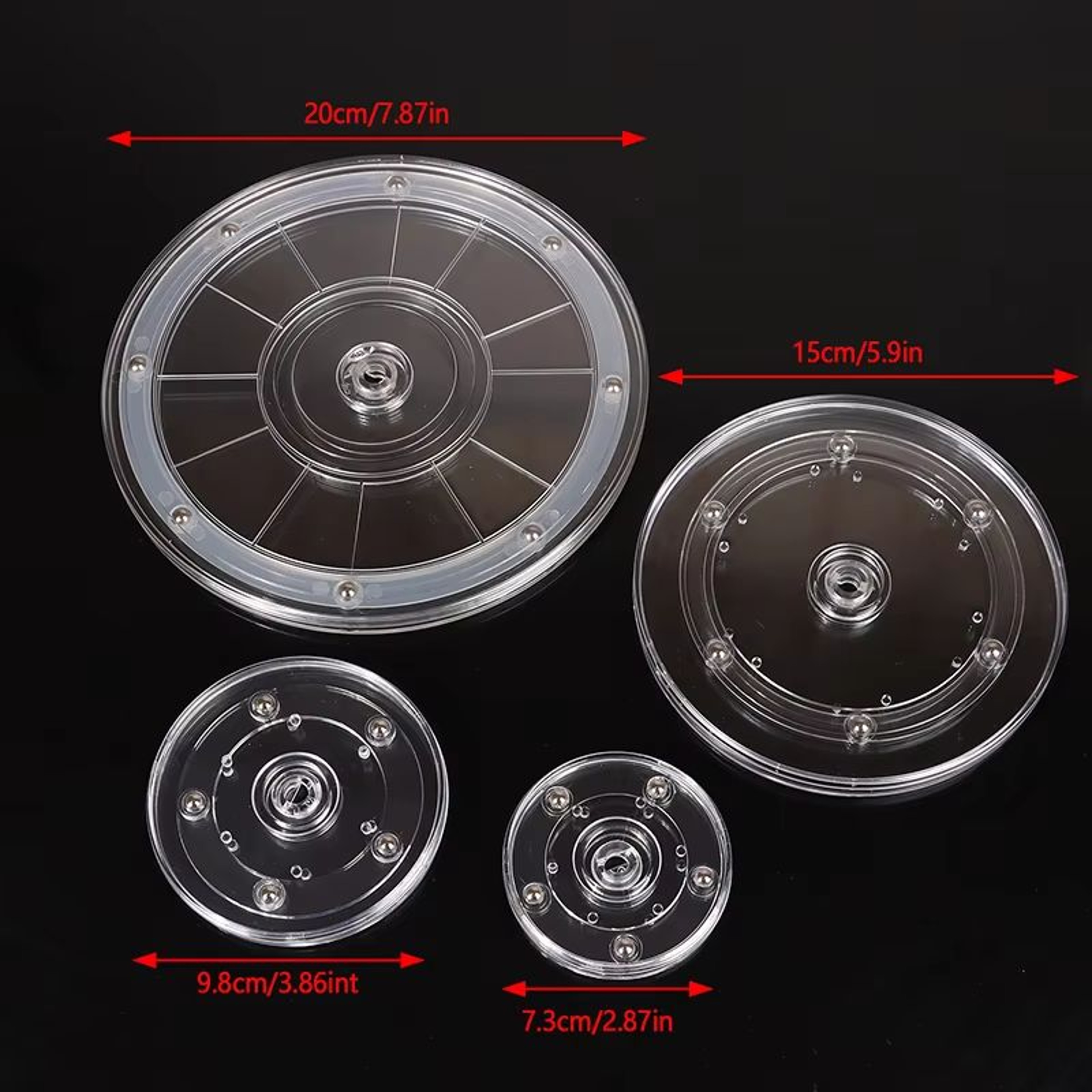 Transparent Acrylic Swivel Cookie Stand Turntable For Decorating Cookies And Desserts 5