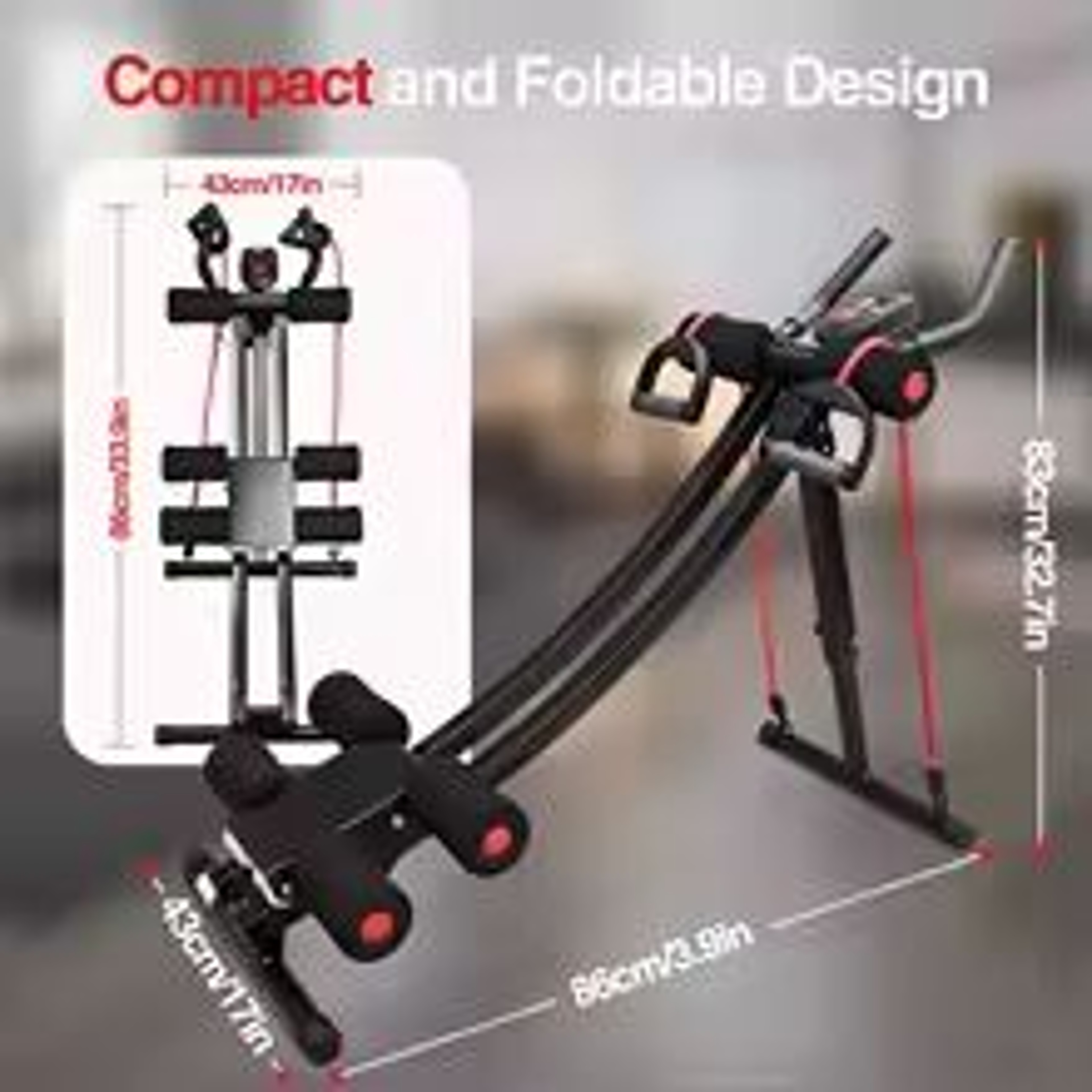DualTrack Adjustable Height Ab Crunch Machine 1
