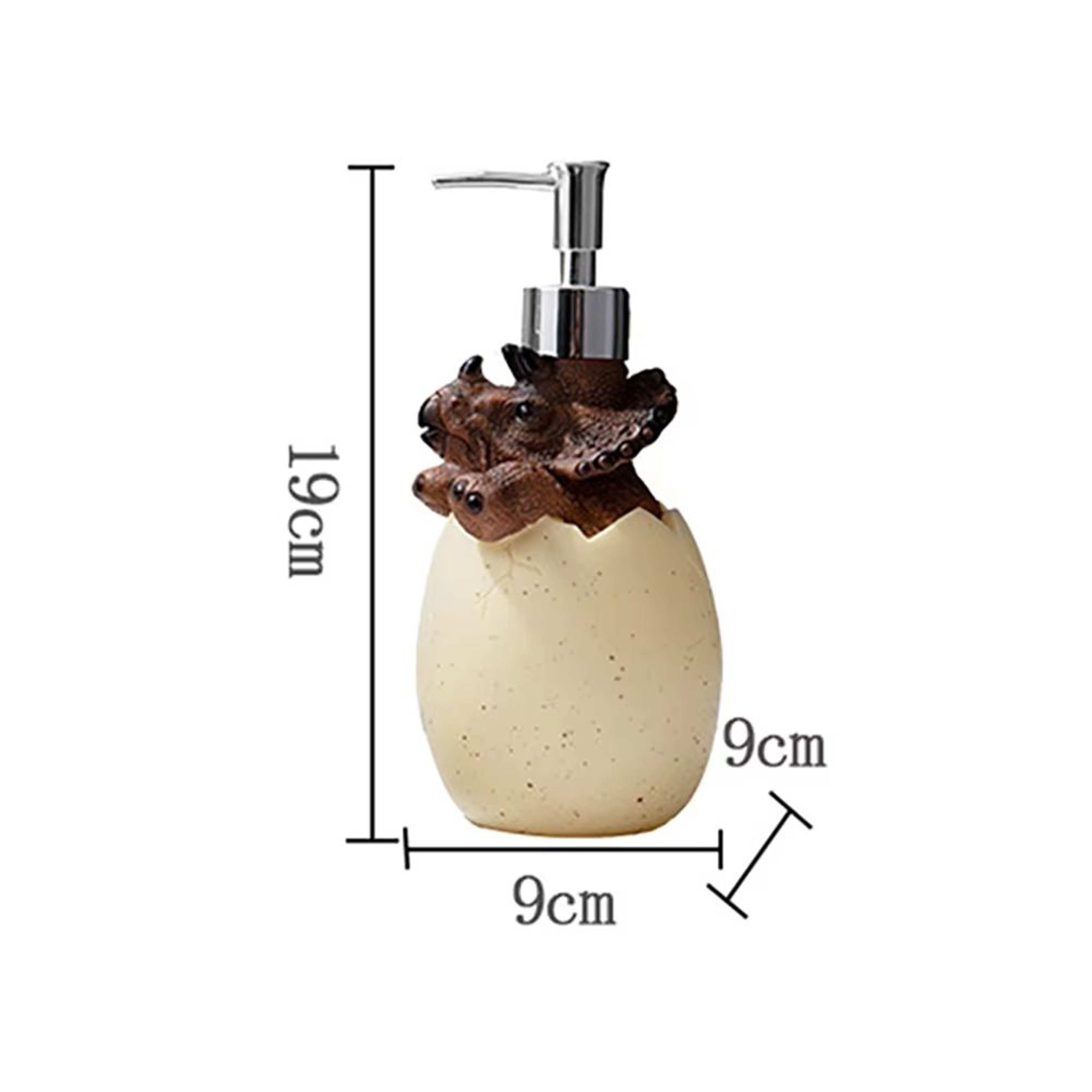 Cute Dinosaur Reusable Liquid Soap Dispenser With Leak Proof Pump For Bathroom And Vanity Use 12