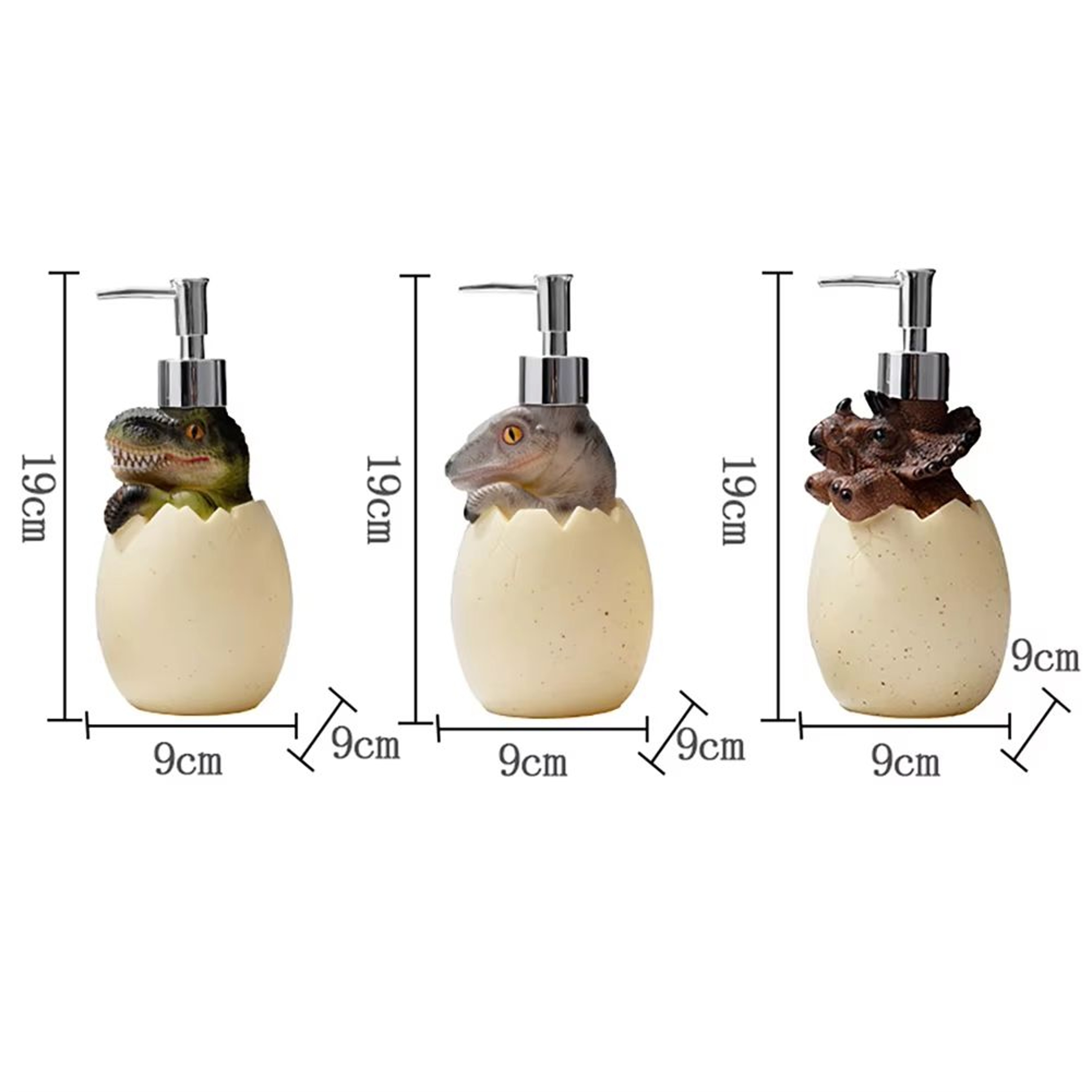 Cute Dinosaur Reusable Liquid Soap Dispenser With Leak Proof Pump For Bathroom And Vanity Use 5