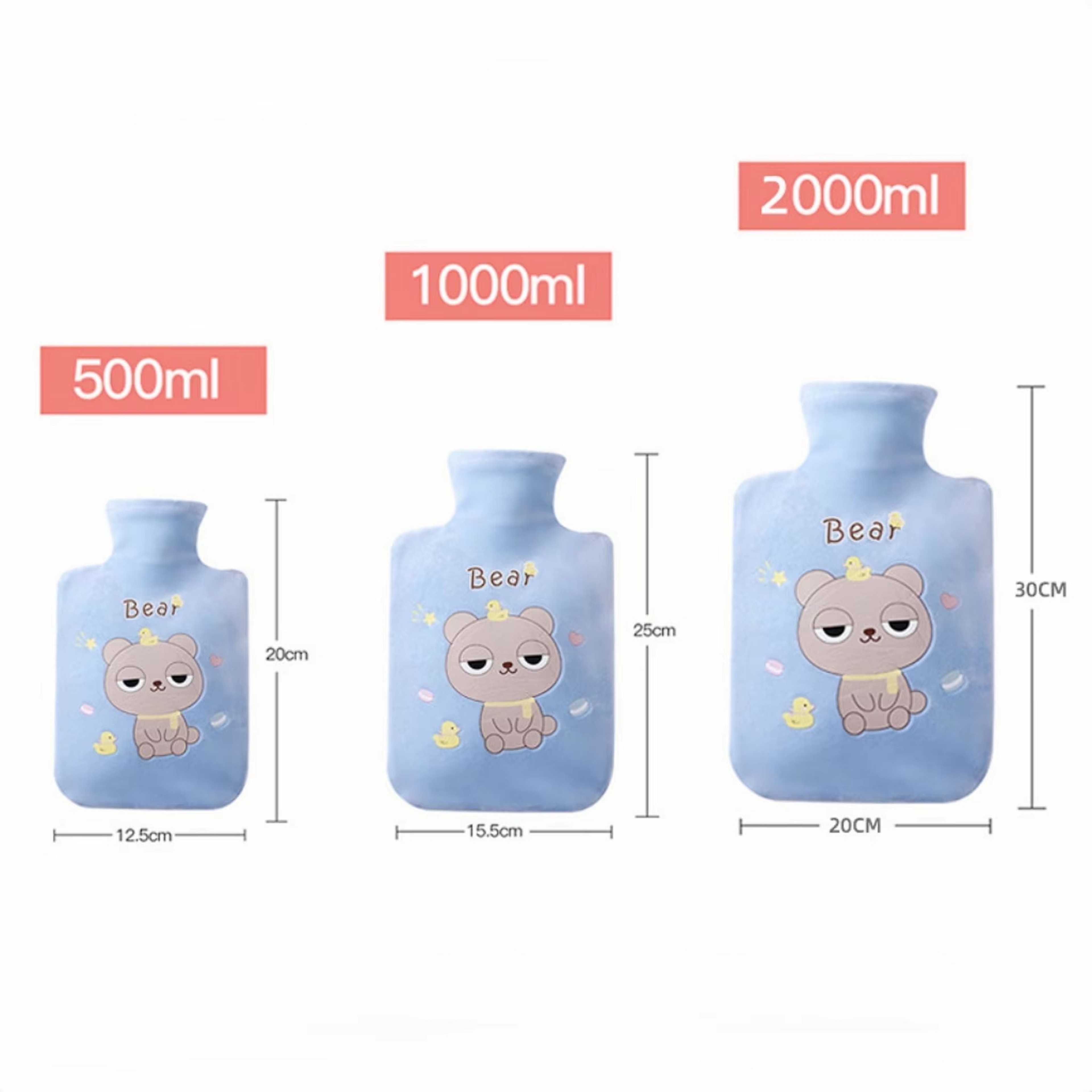 Thick PVC Insulated Hot Water Bottle ExplosionProof For LongLasting Warmth And HotCold Therapy 5