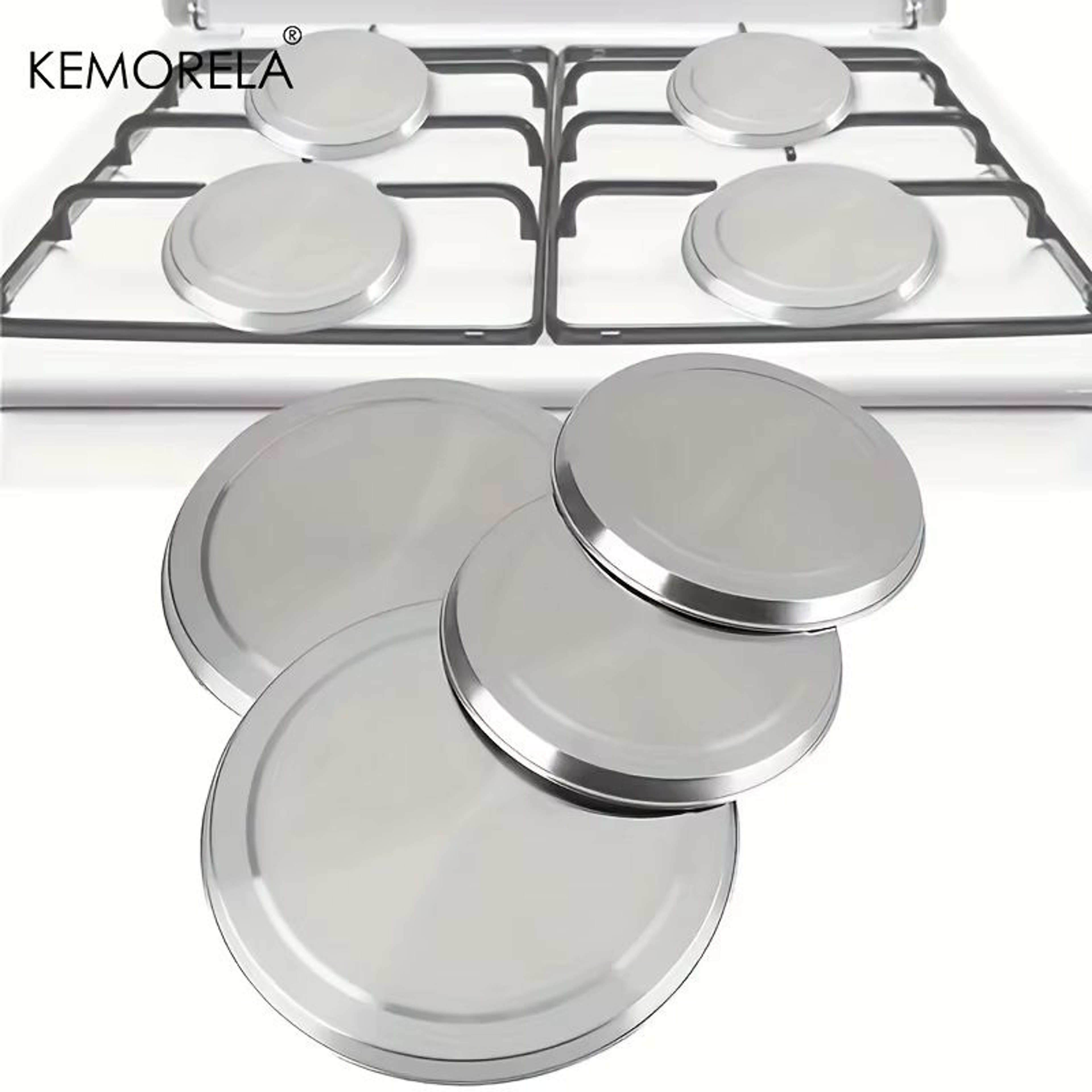 4Pack Stainless Steel Electric Stove Burner Covers 2 Small  2 Large Rustproof Round Cooktop Cover P 4