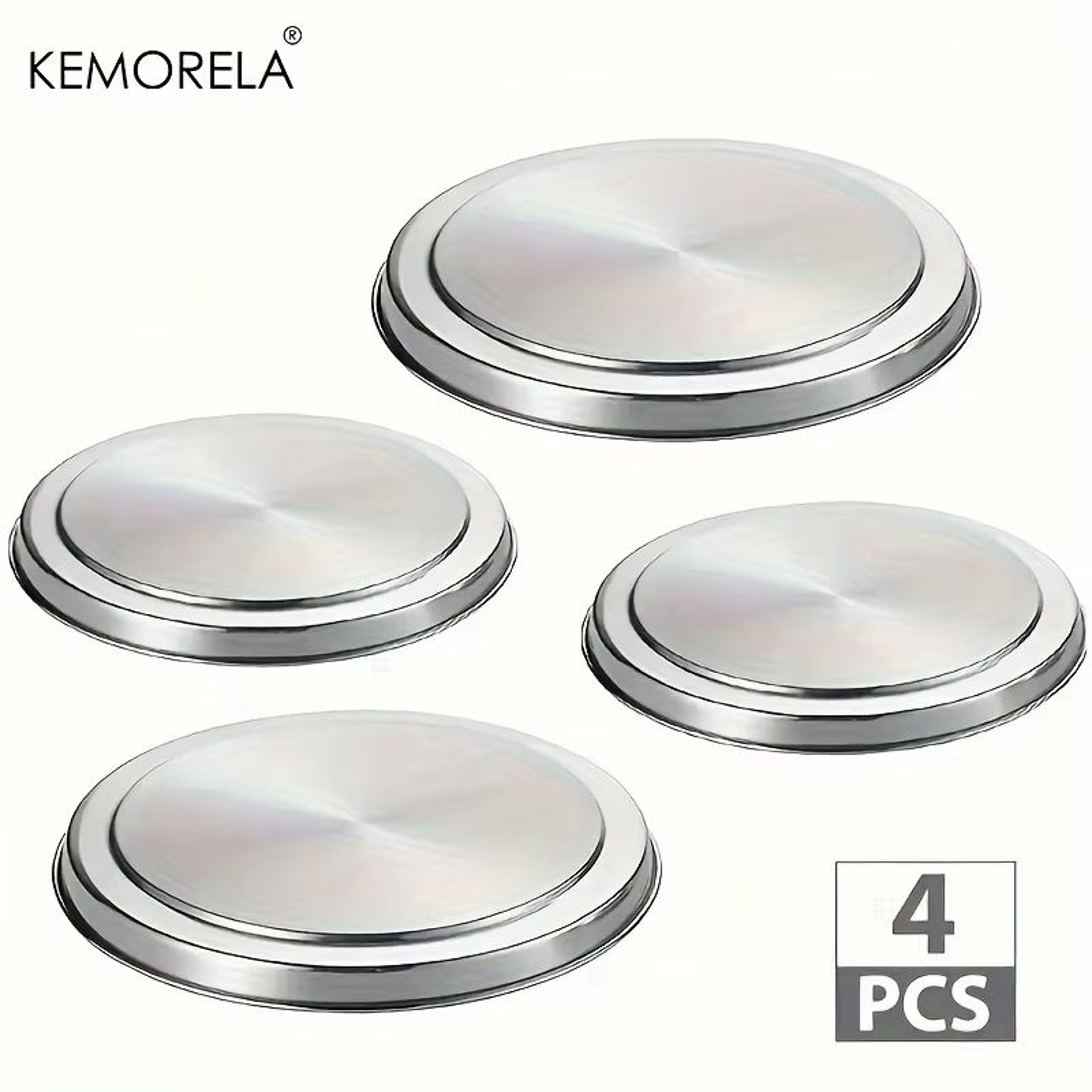 4Pack Stainless Steel Electric Stove Burner Covers 2 Small  2 Large Rustproof Round Cooktop Cover P 6