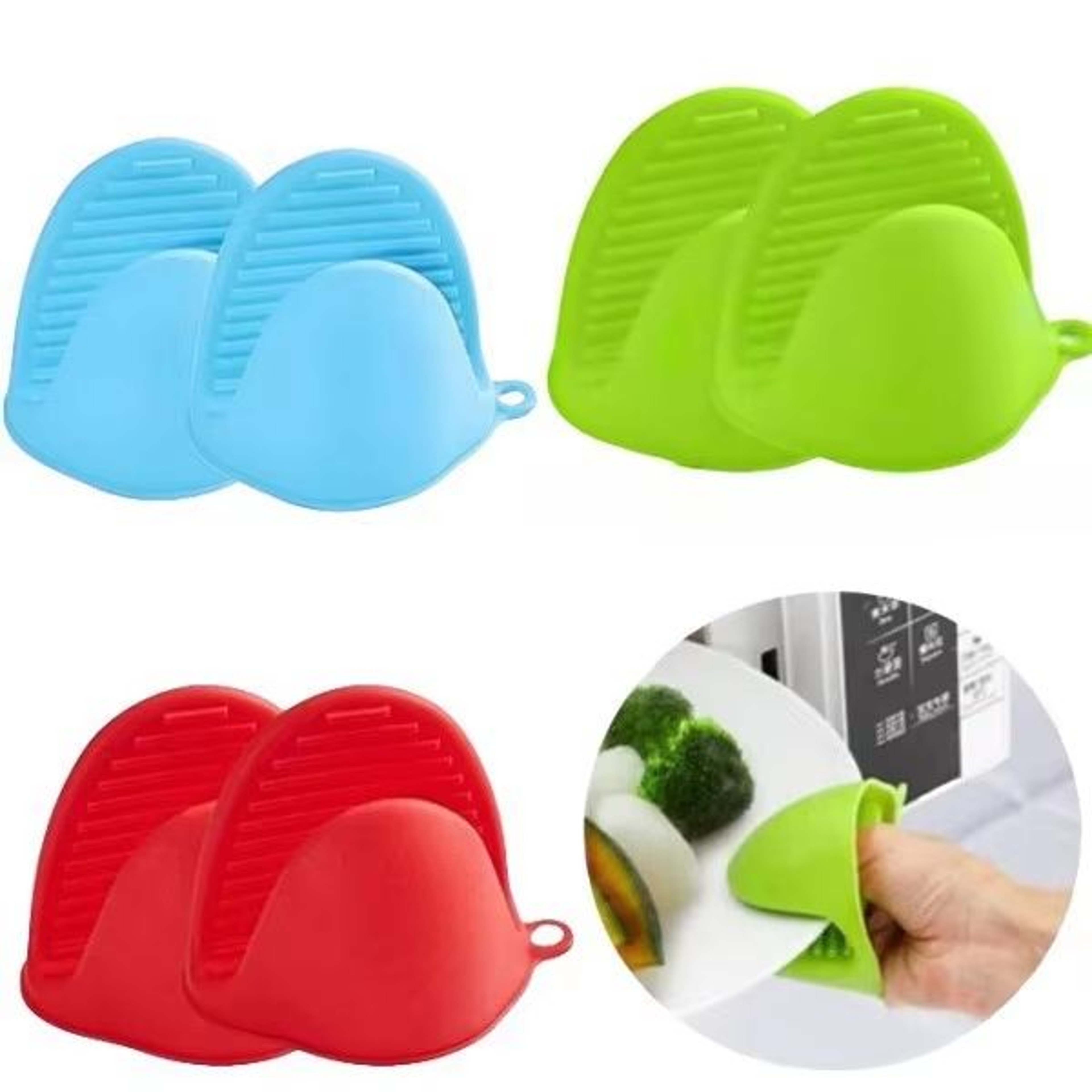 Silicone AntiHeat Gloves  HeatResistant Gloves For Microwave Ovens And Baking Thickened For Maximum 1