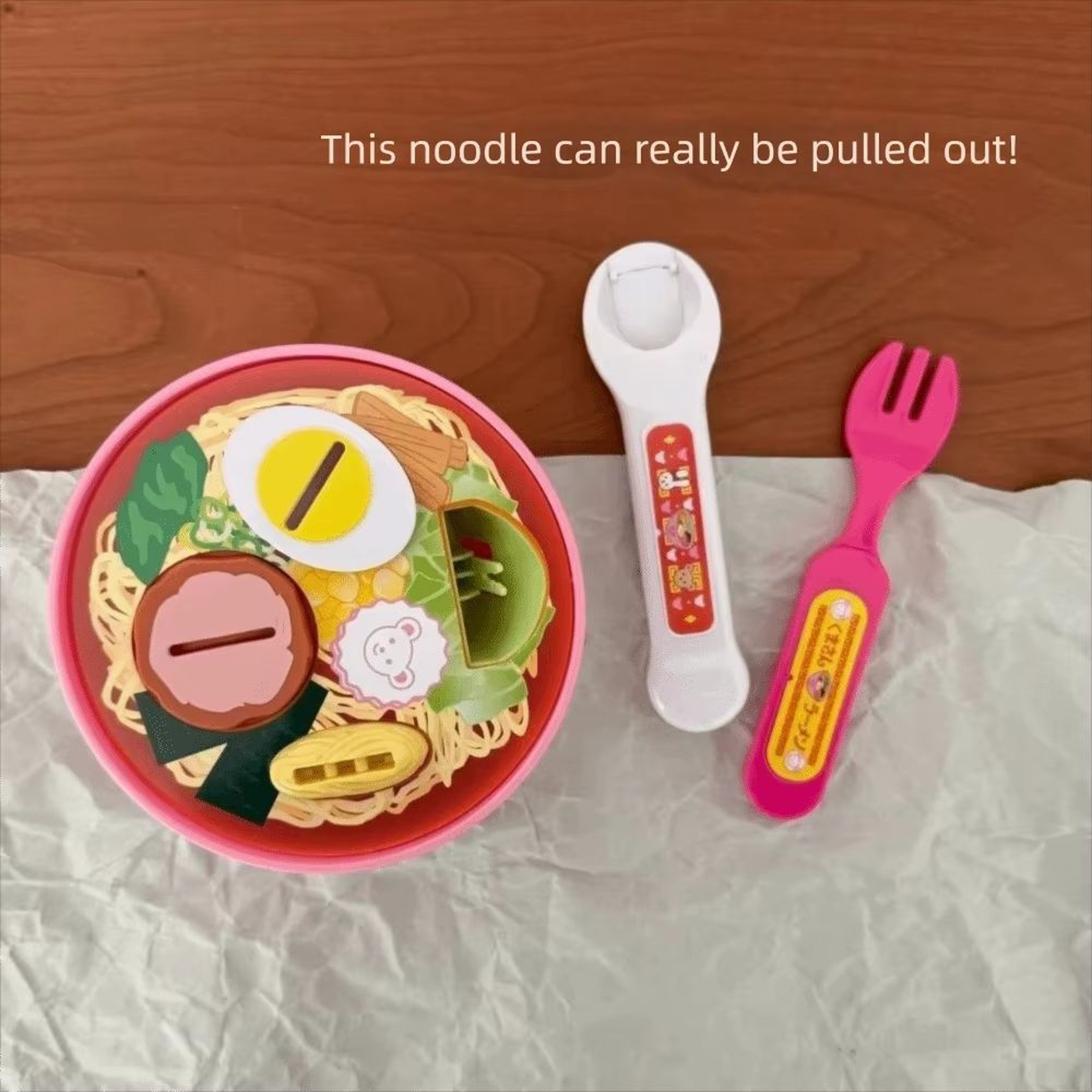 Japanese Style Strawberry Pudding Pretend Play Feeding Toy Set 1