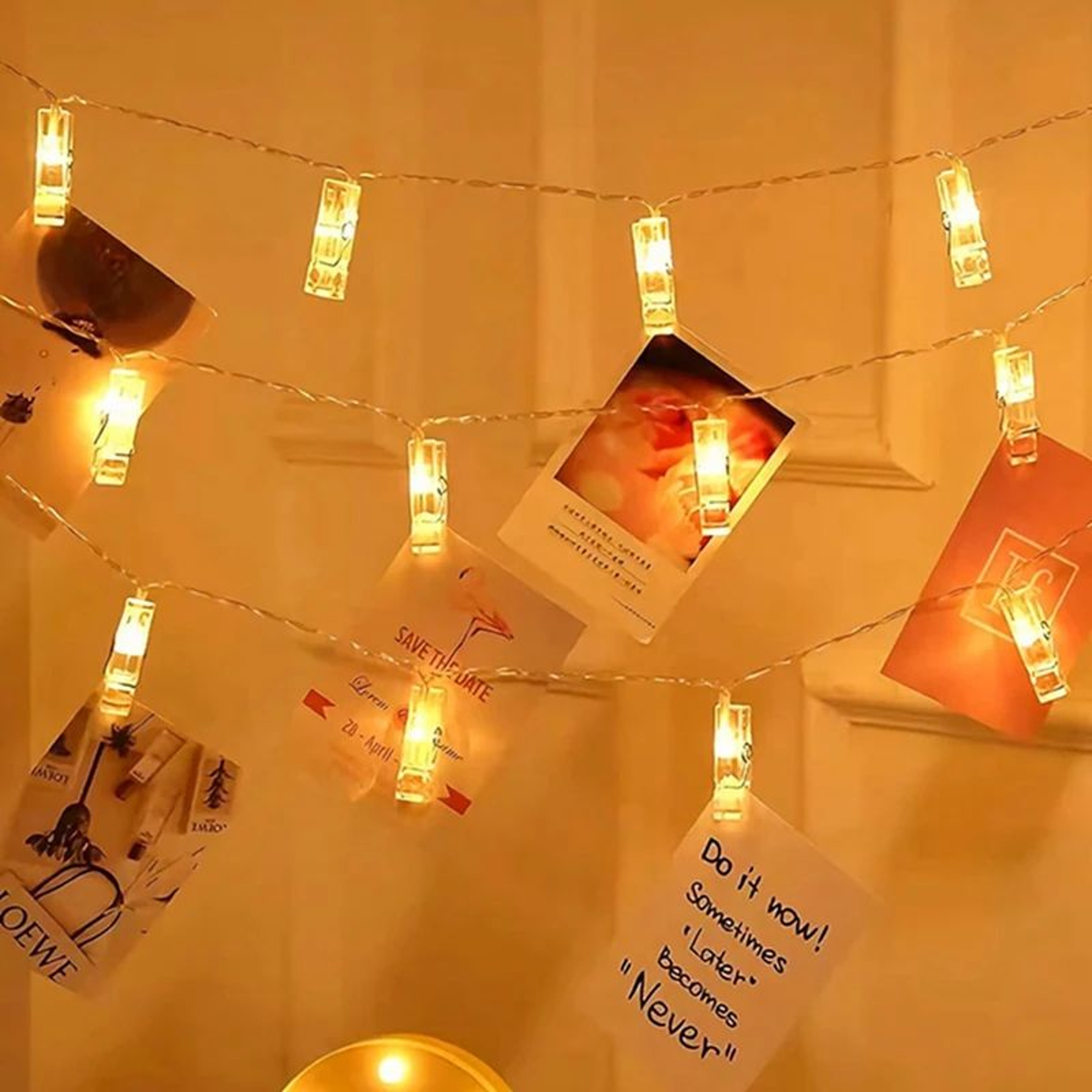 Photo Clip String Lights With 10203040 LED Fairy Lights For Pictures Cards And Party Decor 4
