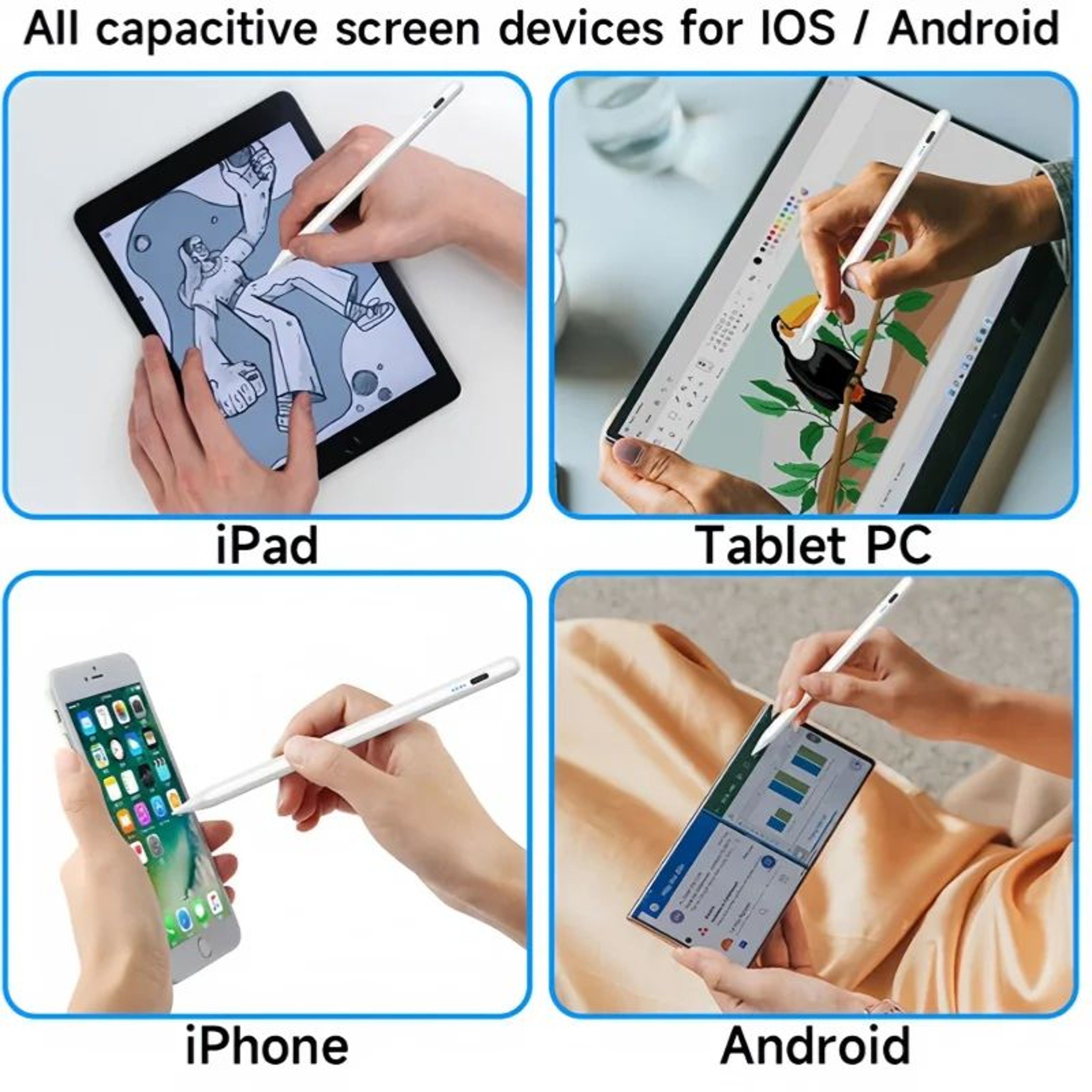 Universal Capacitive Touchscreen Stylus Pen For IOS Android And Windows Devices 4