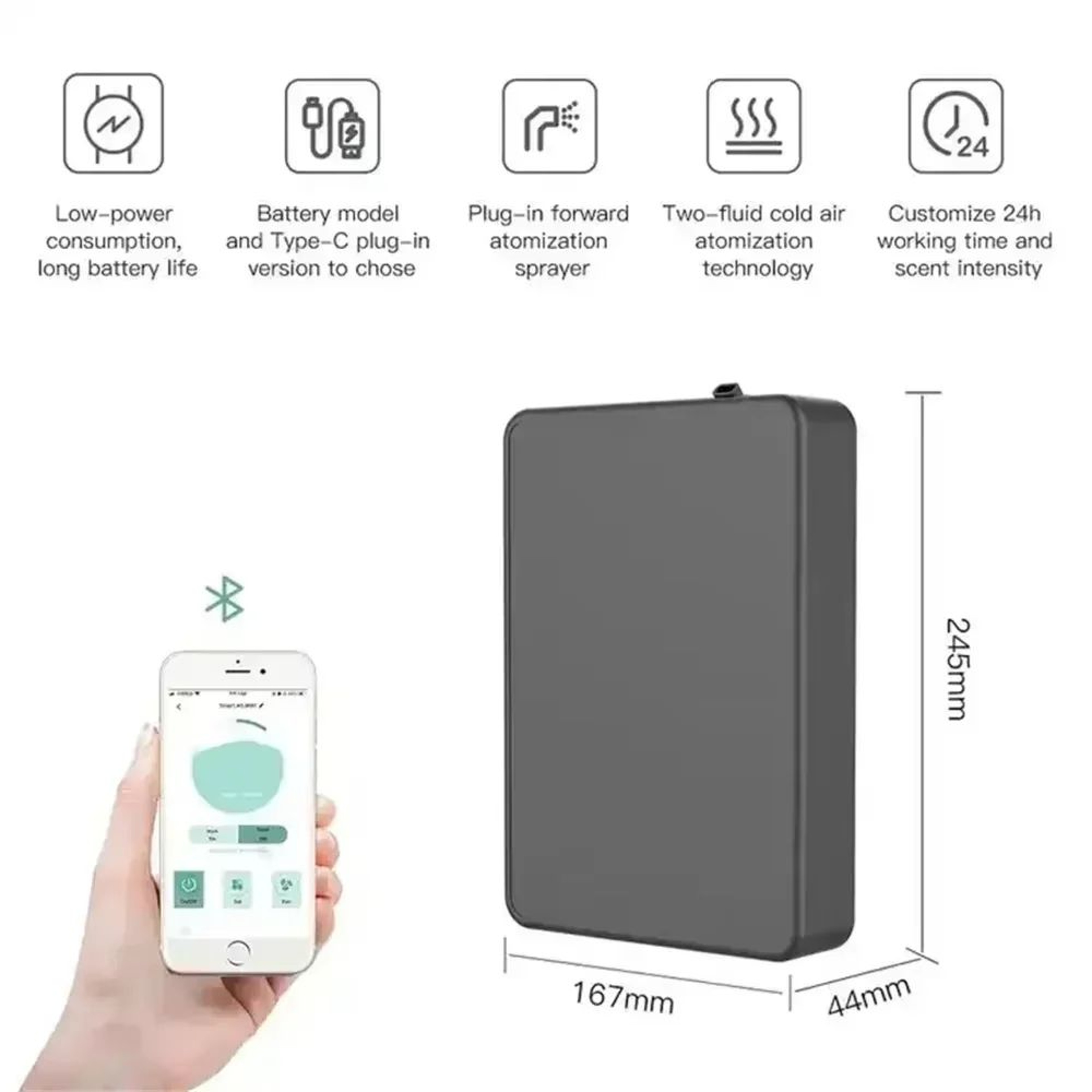 Bluetooth Smart WallMounted Aroma Diffuser Scent Machine For Home 3