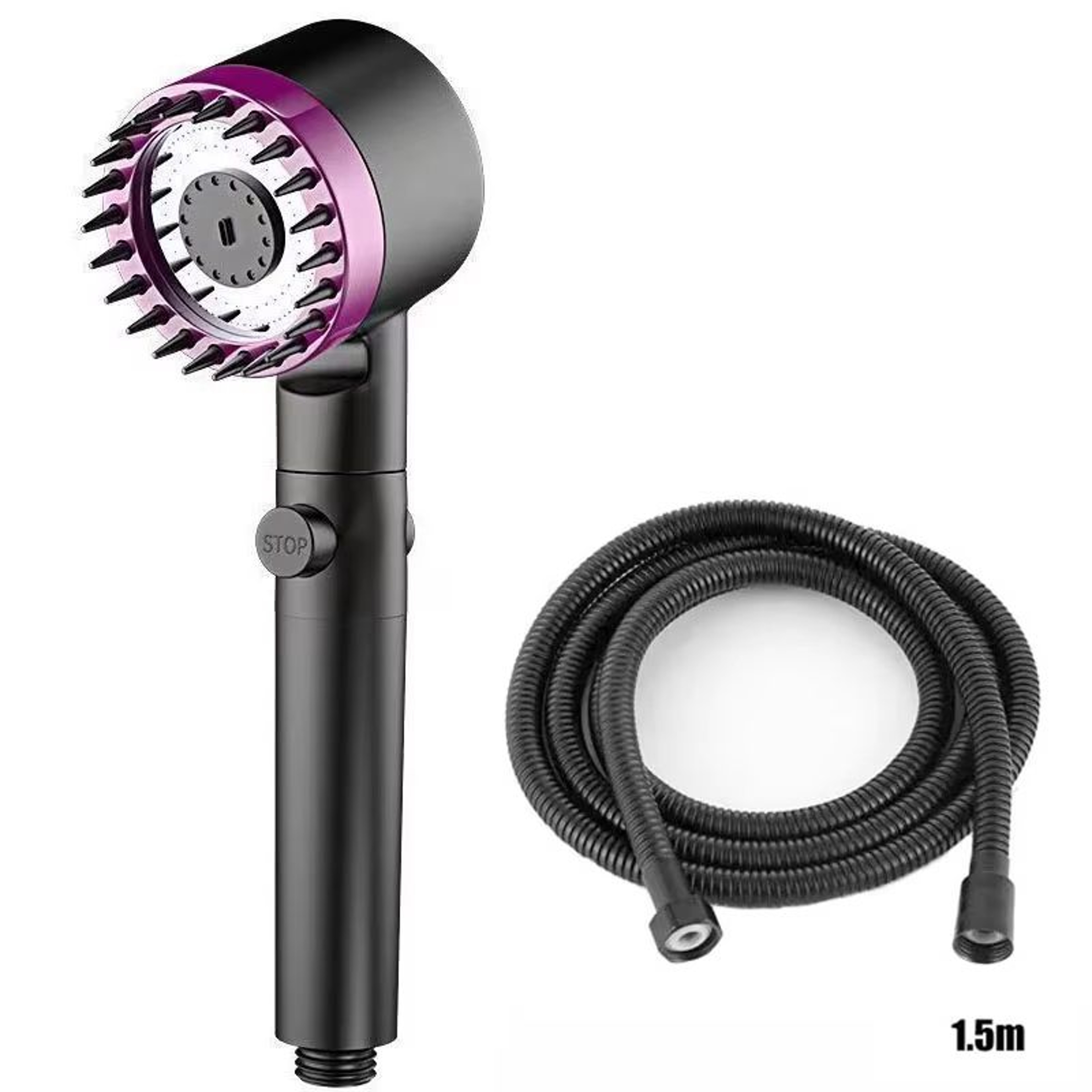 Portable ThreeSpeed Adjustable Shower Head With BuiltIn Head Massage Filter 17
