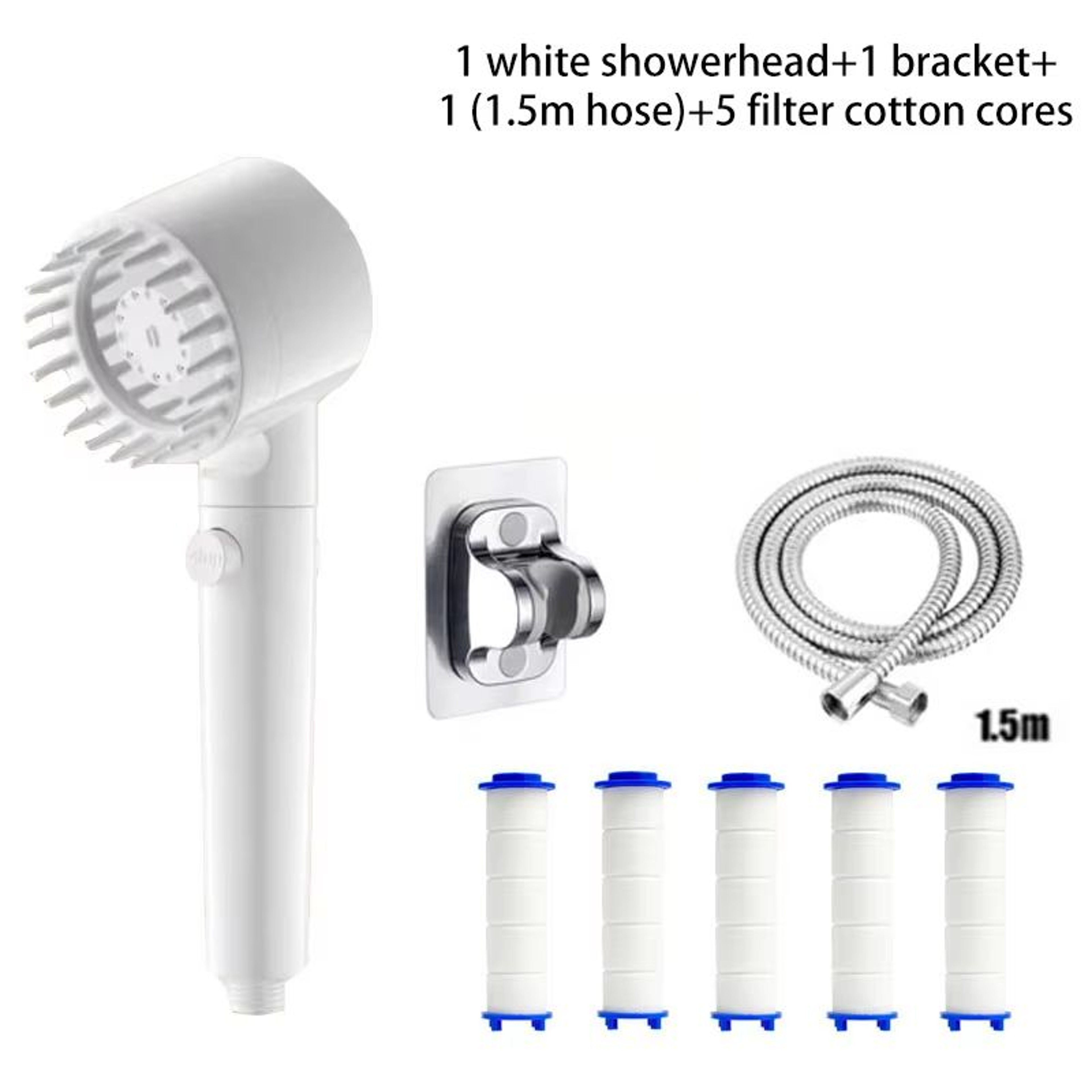 Portable ThreeSpeed Adjustable Shower Head With BuiltIn Head Massage Filter 18