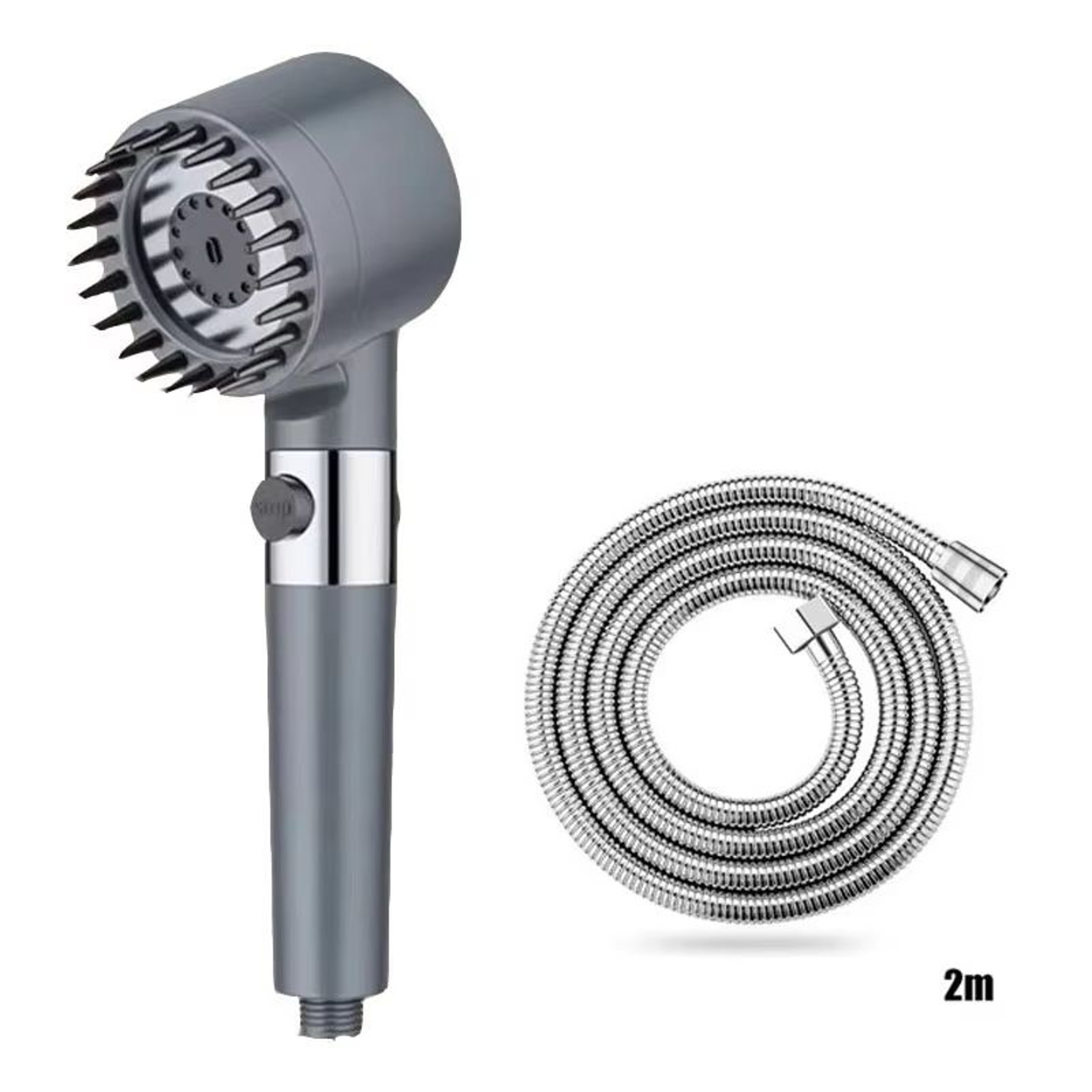 Portable ThreeSpeed Adjustable Shower Head With BuiltIn Head Massage Filter 23