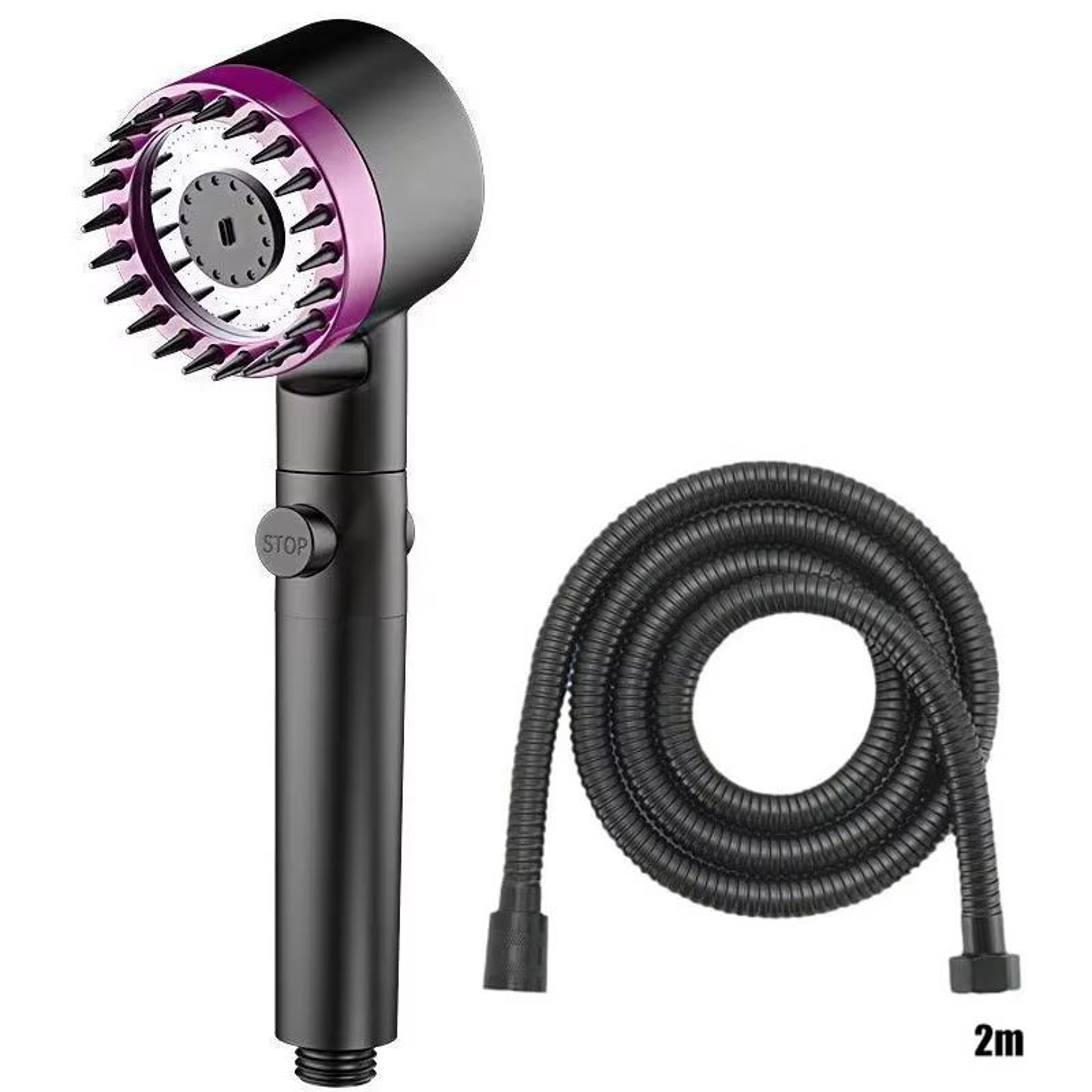 Portable ThreeSpeed Adjustable Shower Head With BuiltIn Head Massage Filter 26