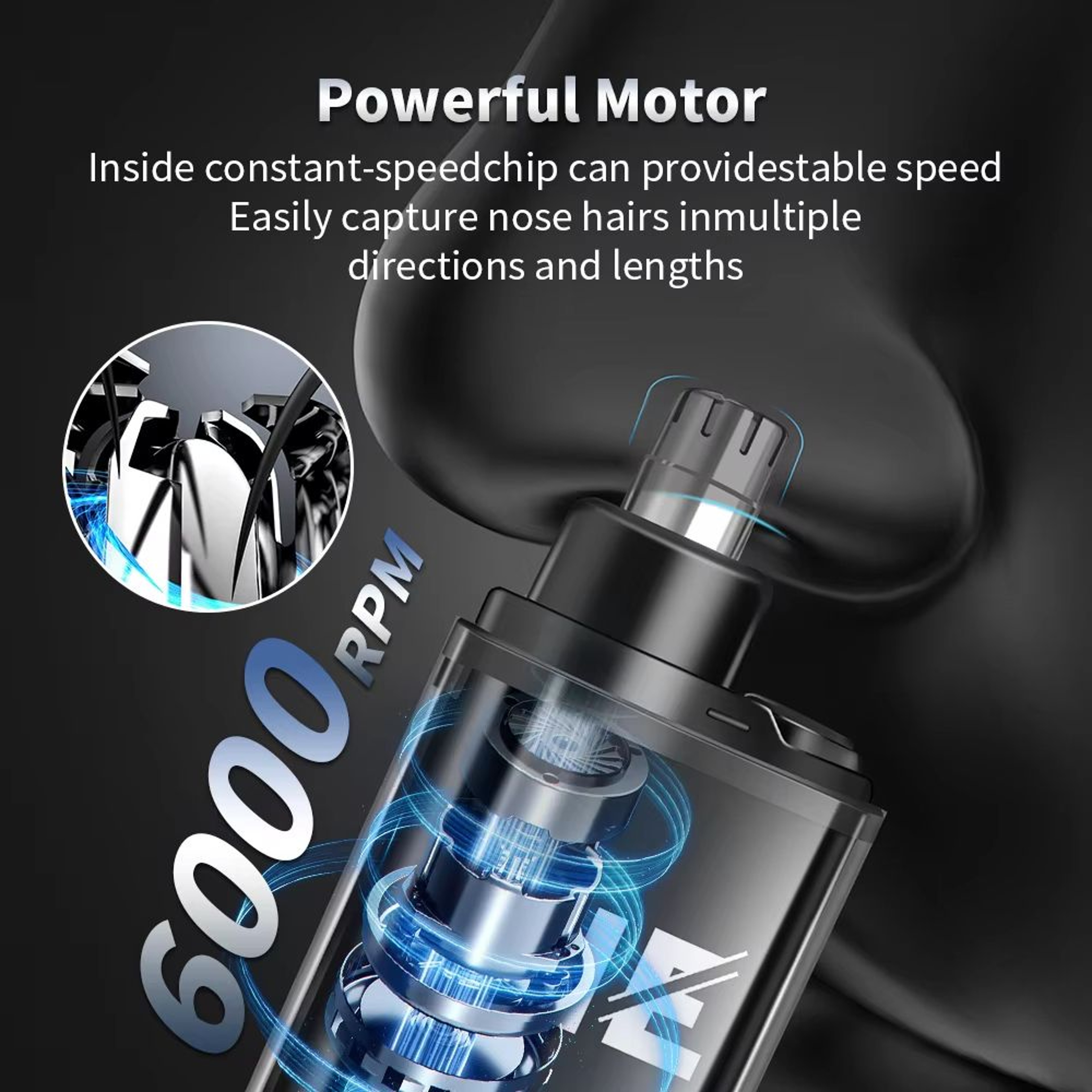 HIENA Rechargeable Electric Nose Ear Hair Trimmer With Wet And Dry Mini Pocket Clipper 3