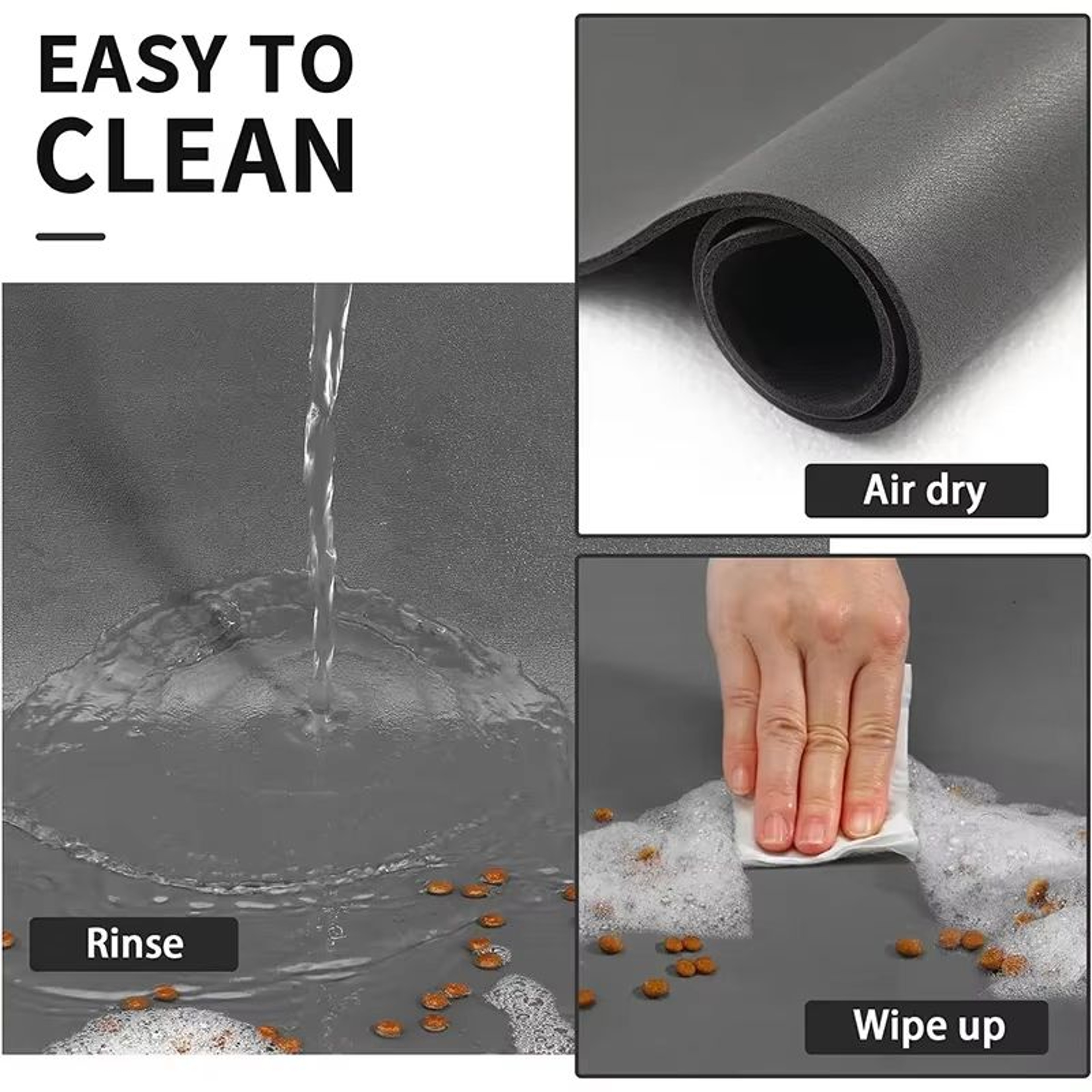 Absorbent Pet Feeding Mat For Dog And Cat Food And Water Bowls Quick Dry Waterproof Placemat 2