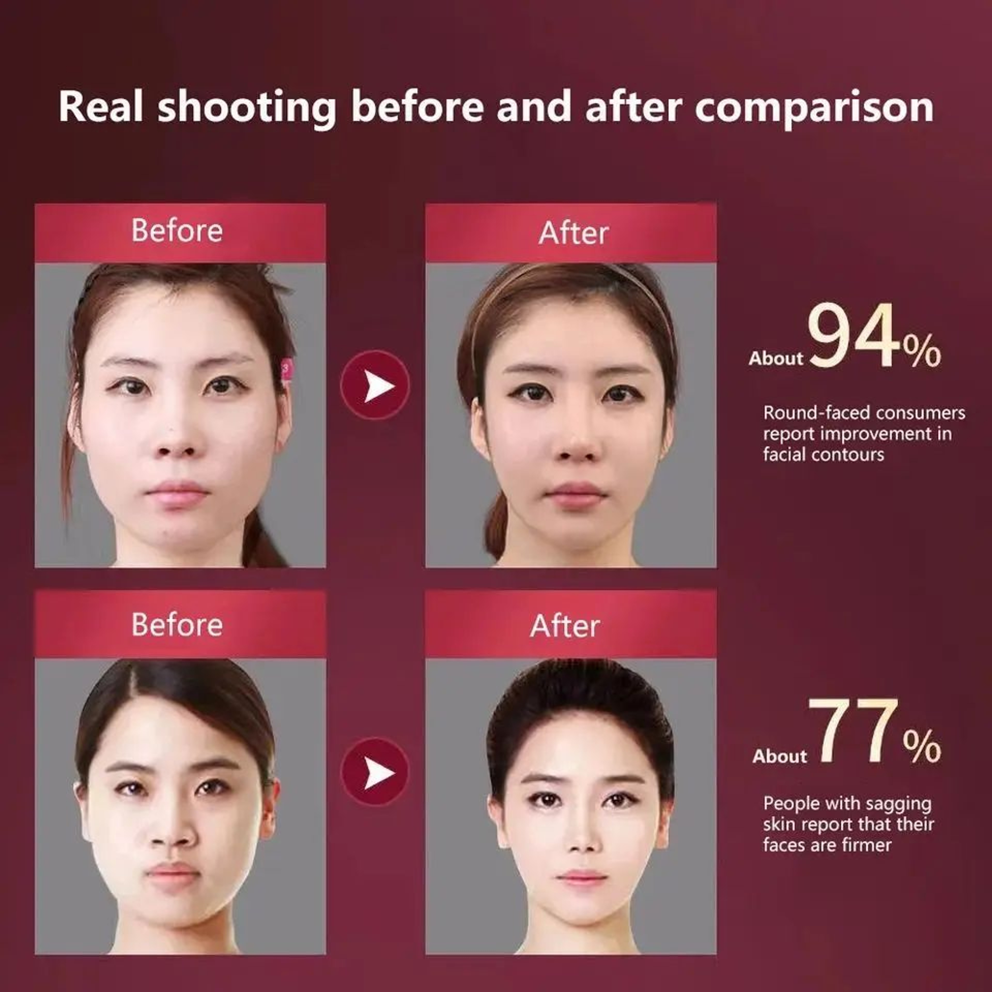 LED Photon Therapy Facial Slimming  Vibration Massager For VFace Lifting 5