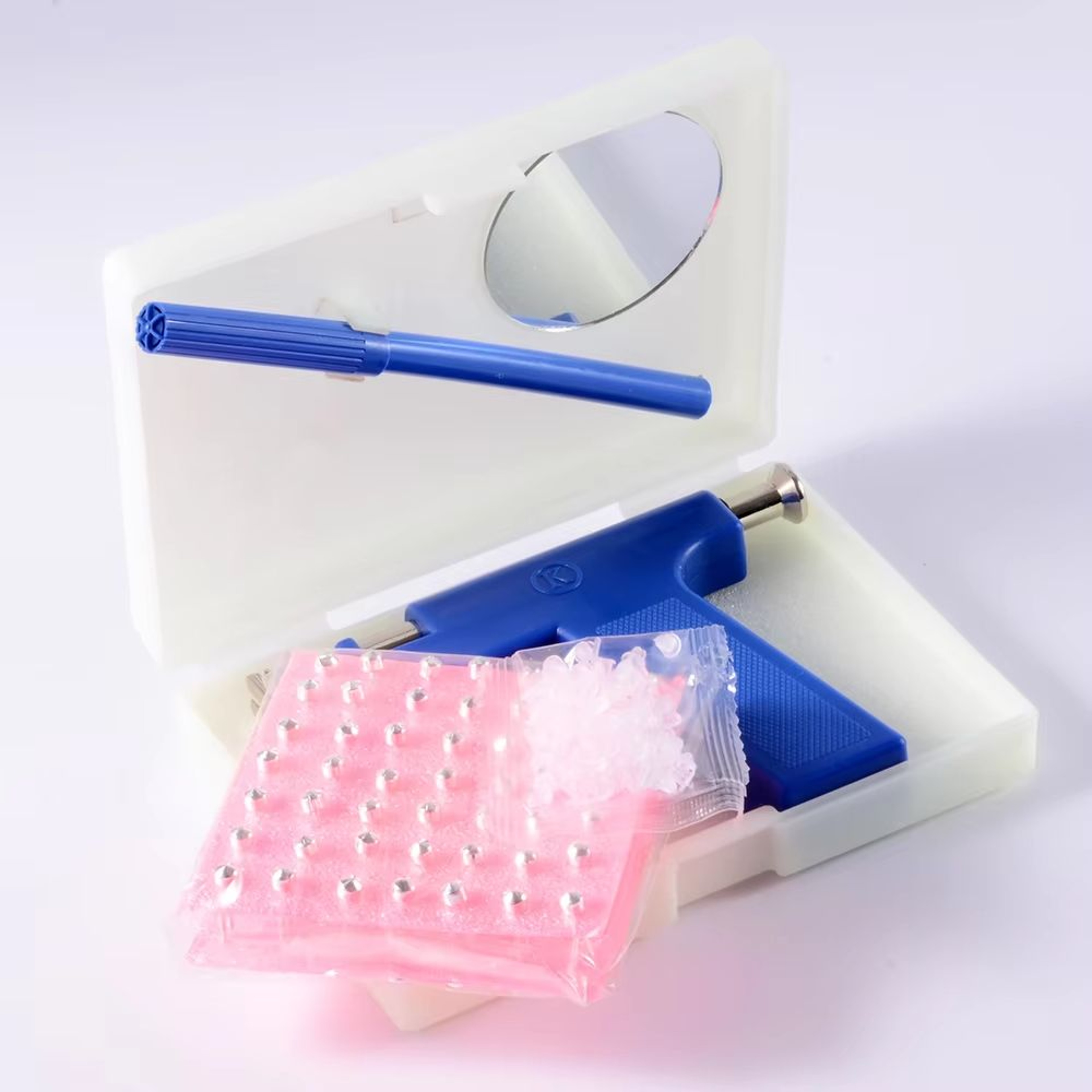 Professional Ear Piercing Gun Tool Set With 98 Stainless Steel Studs For Ears Nose And Body 7