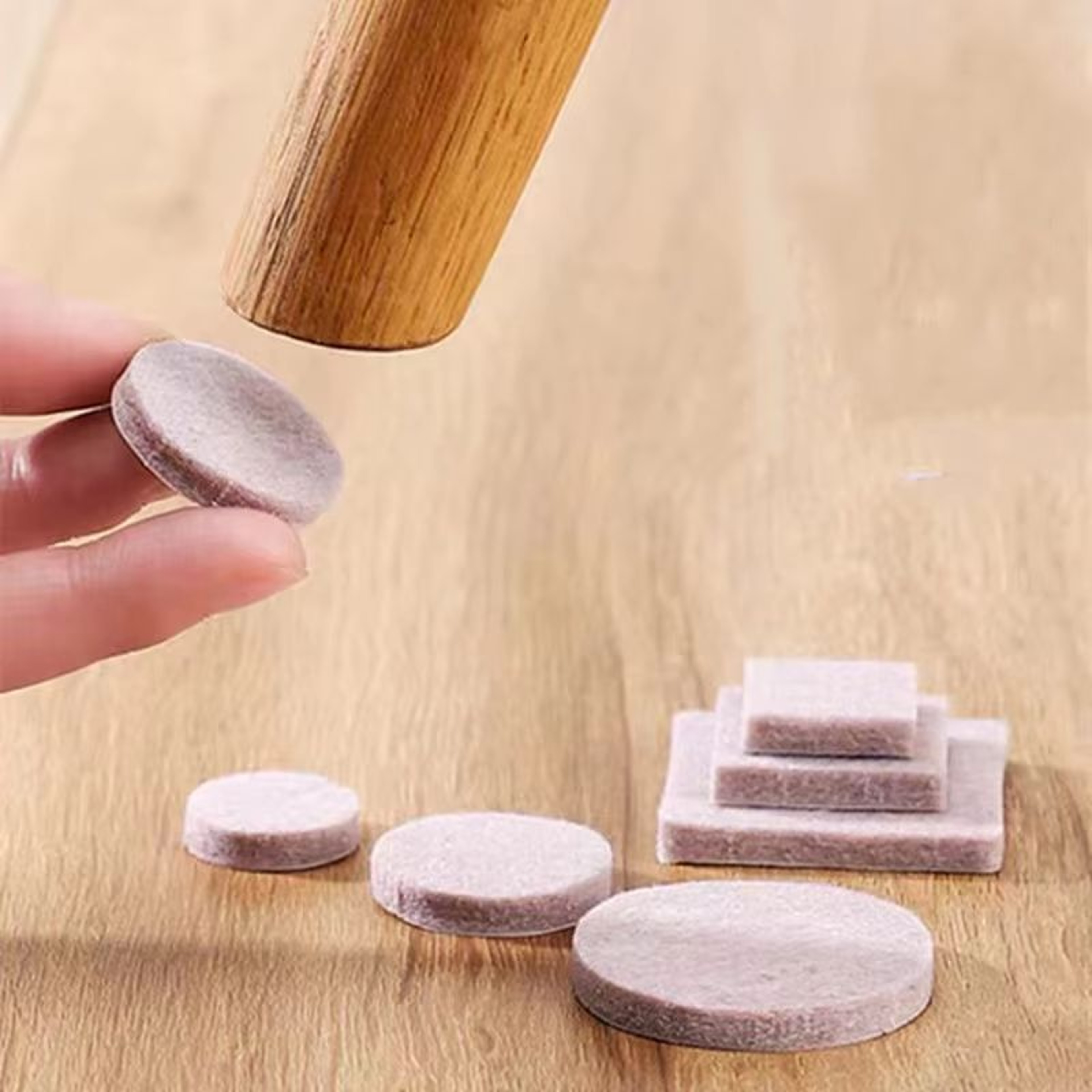 SelfAdhesive Felt Chair Leg Pads Floor Protectors 3mm 012 In Thick 72Piece Set 2