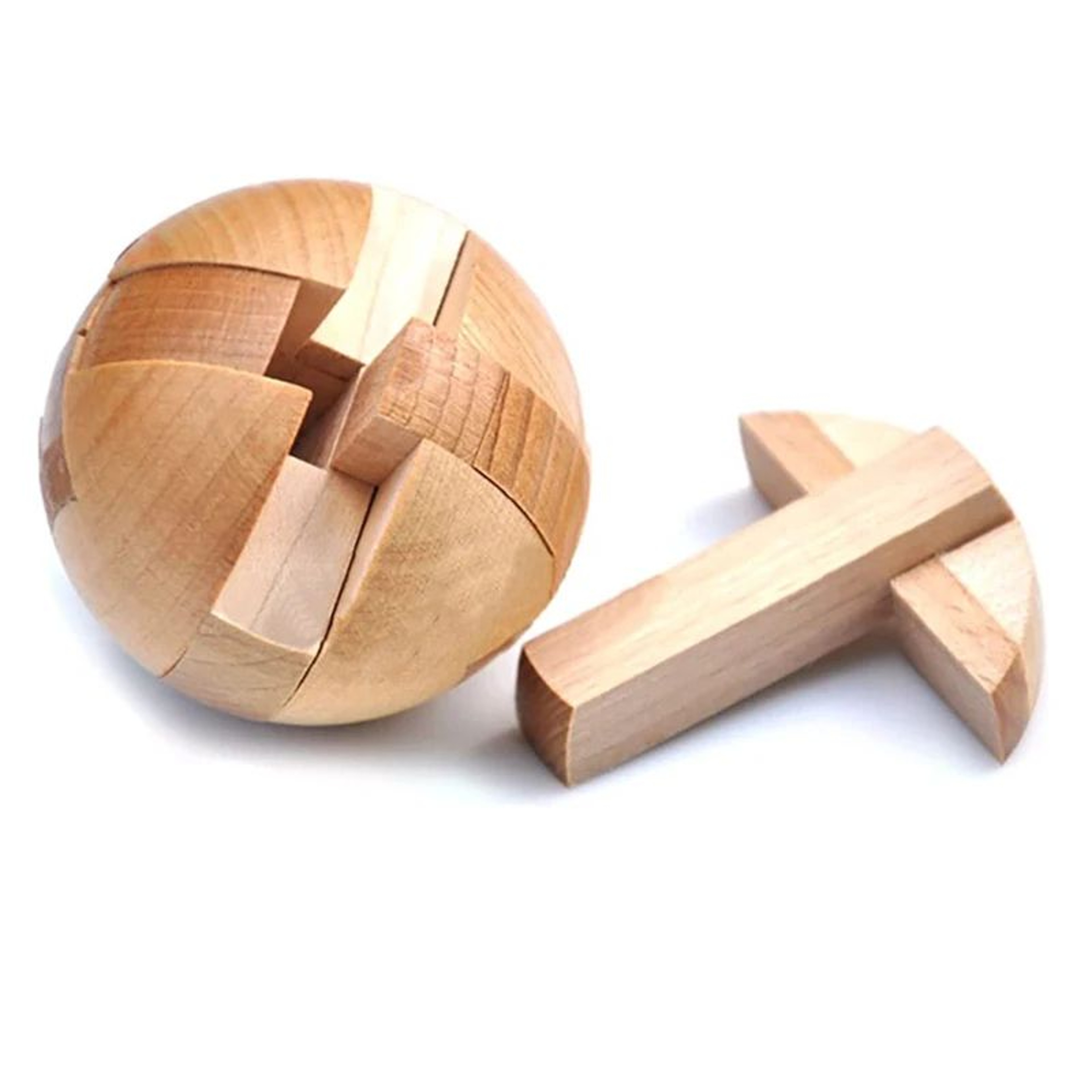 Wooden Kongming Lock 3D Sphere Puzzle Intelligence Toy For Adults And Kids 2