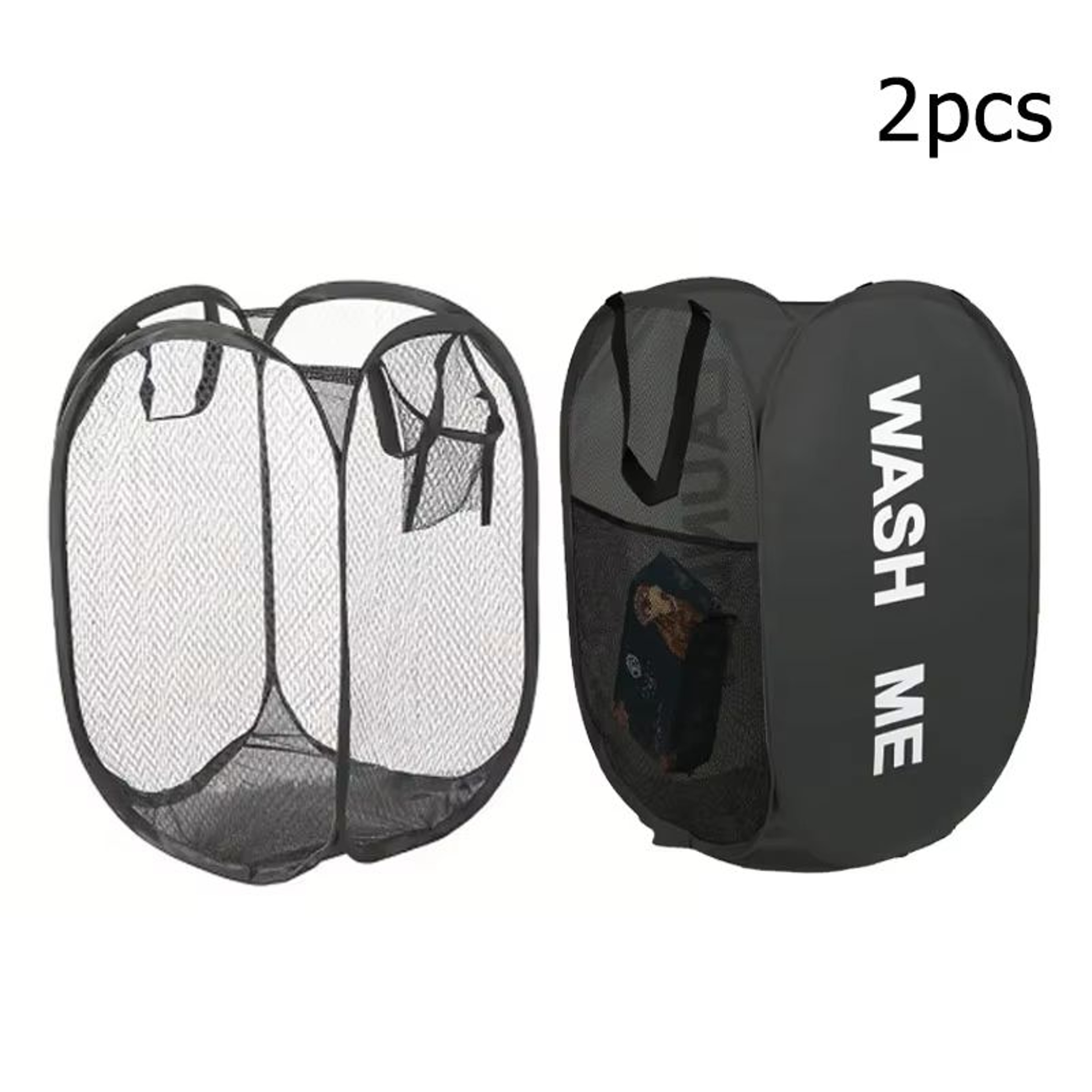 Foldable Mesh PopUp Laundry Storage Basket Large Capacity Hamper 9