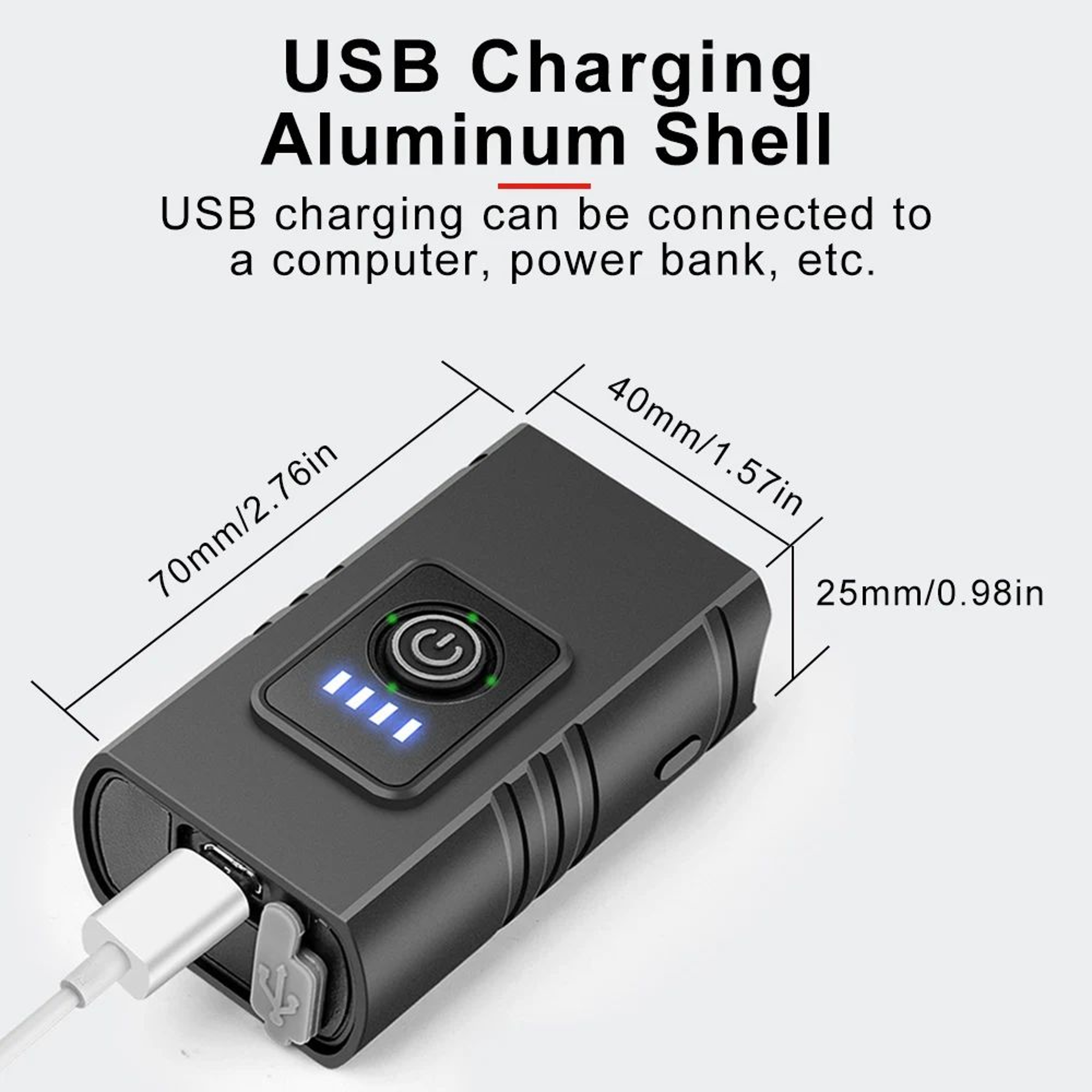 USB Rechargeable Bike Light Headlight HighBeam LED Front Torch For Cycling MTB 5