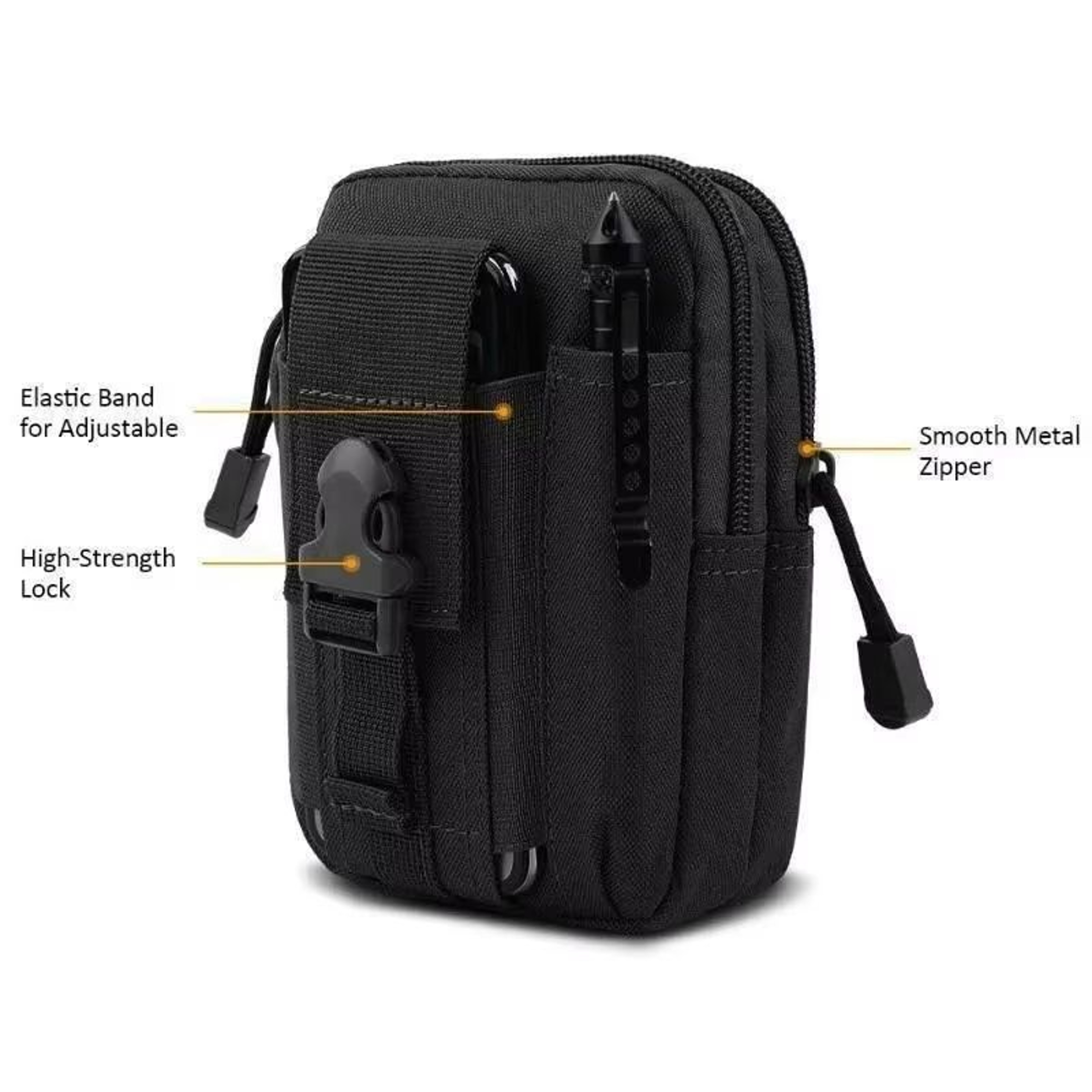 Waterproof Nylon Mobile Phone Waist Bag For Men 4