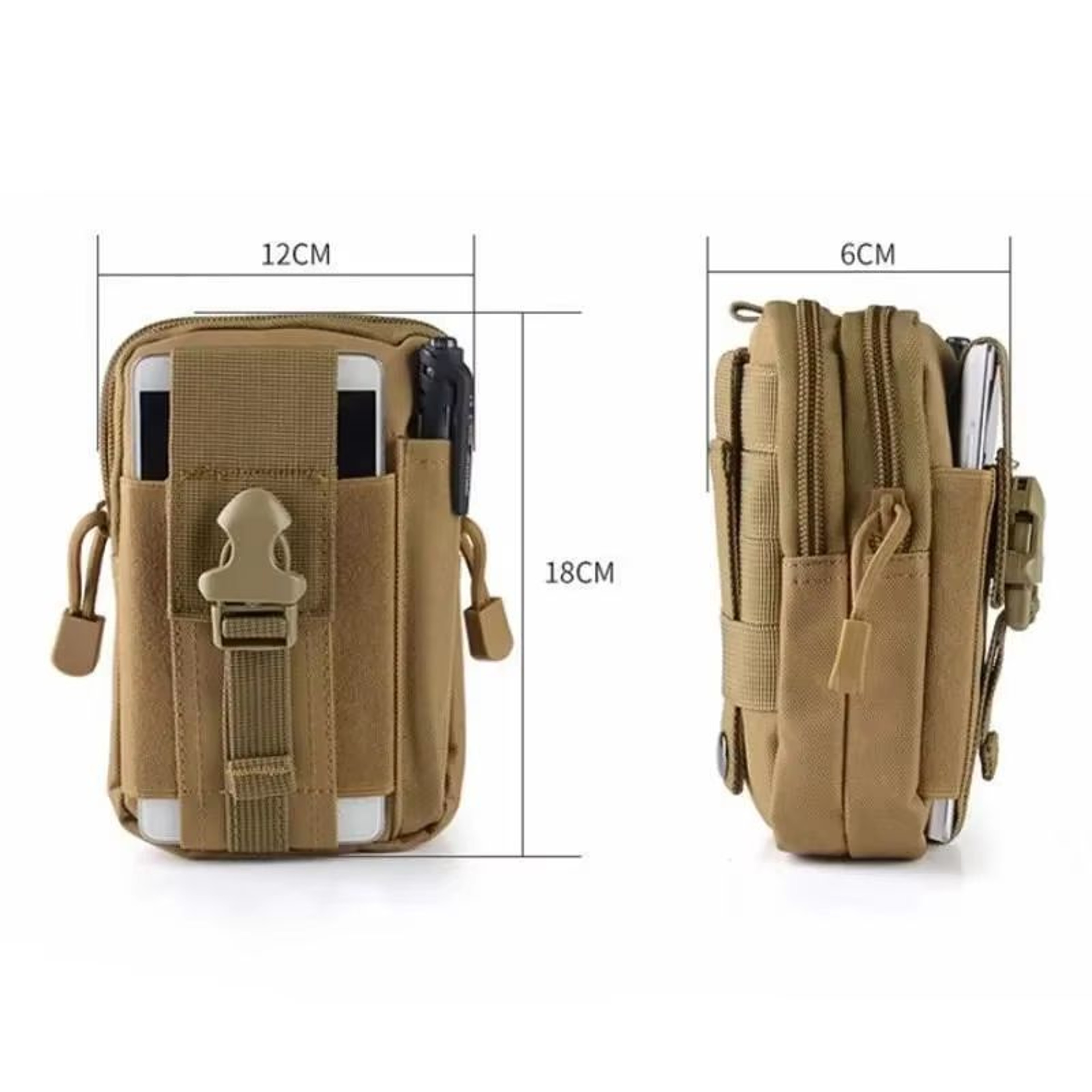 Waterproof Nylon Mobile Phone Waist Bag For Men 5