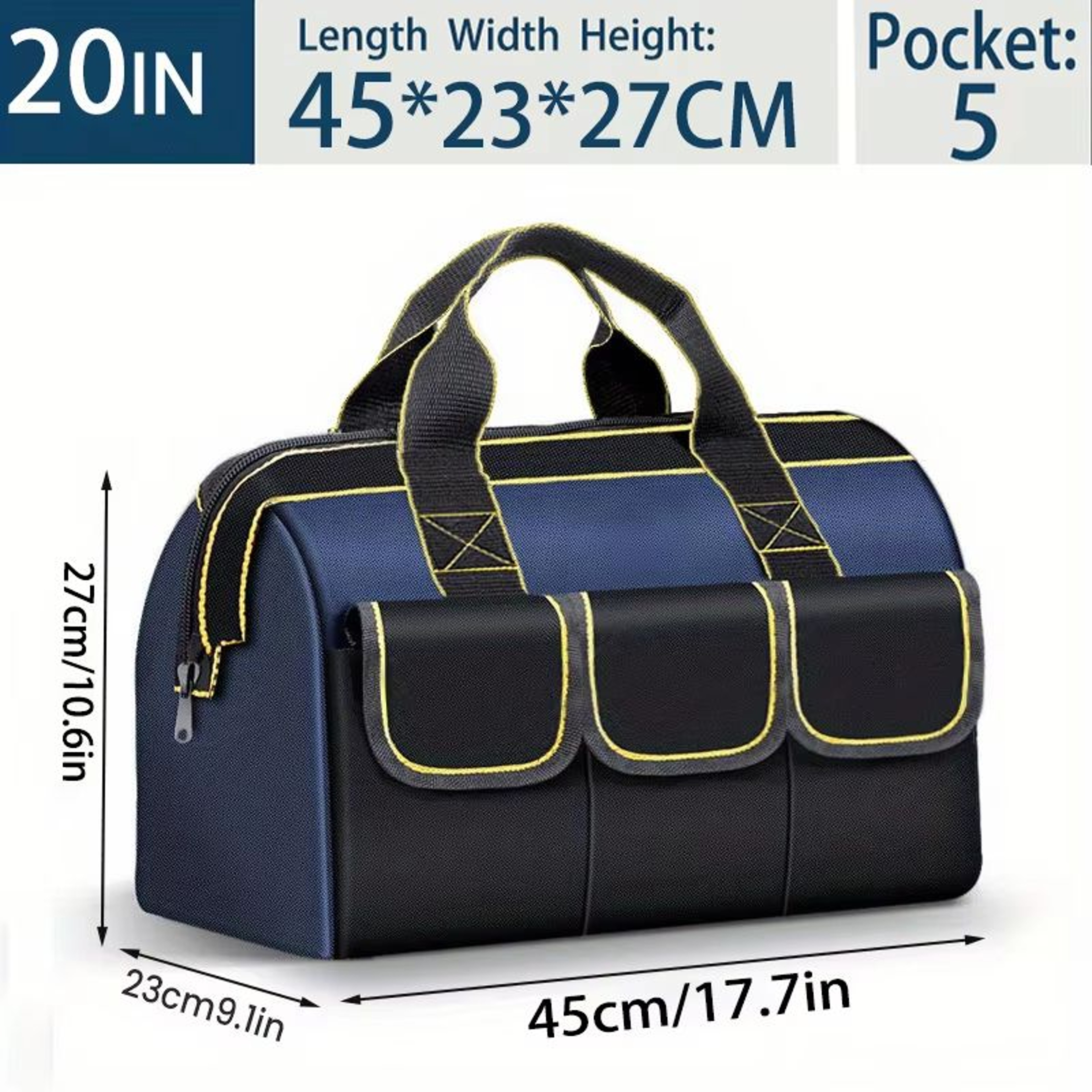 Multifunctional Waterproof Tool Bag 13in23in HeavyDuty Toolkit Organizer 9