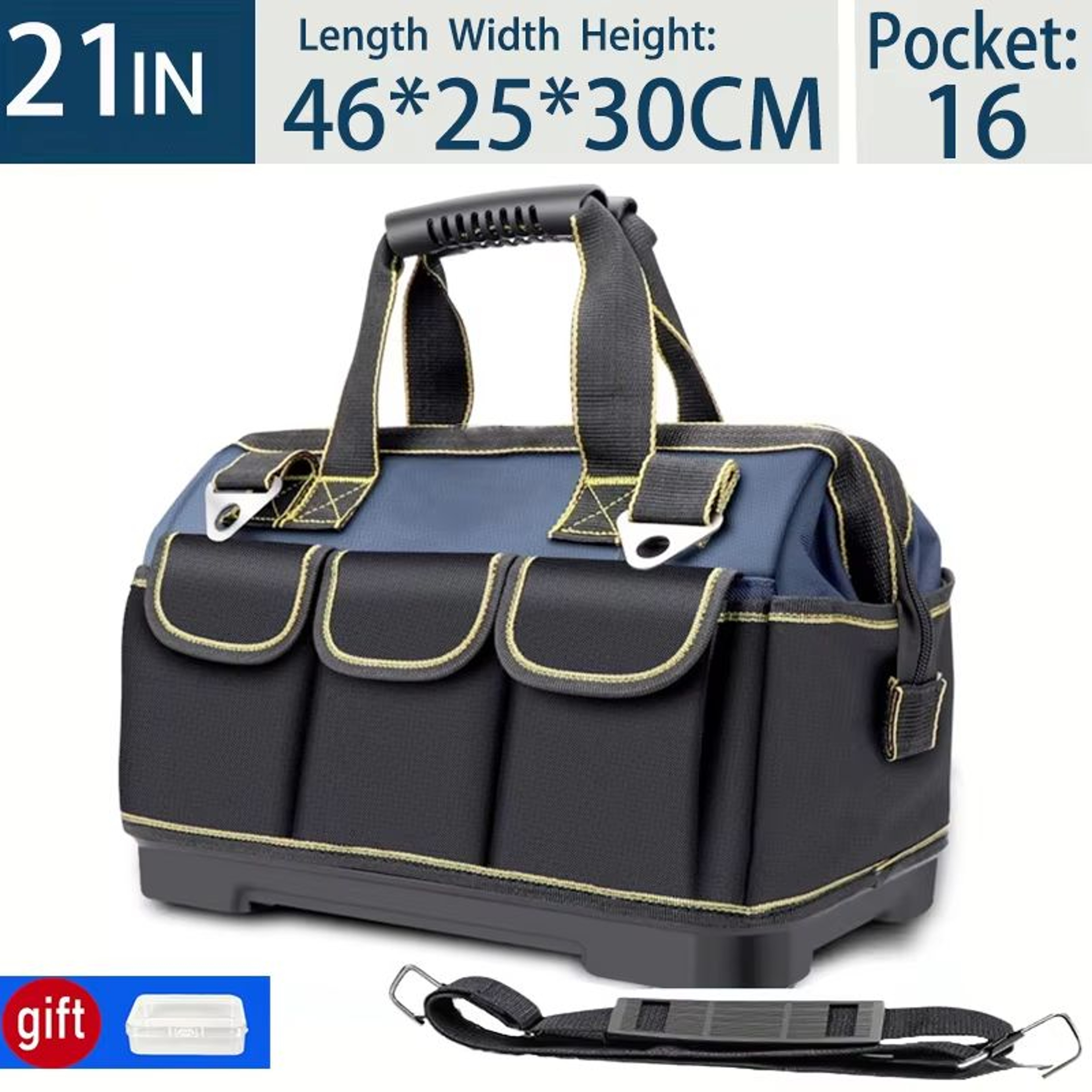 Multifunctional Waterproof Tool Bag 13in23in HeavyDuty Toolkit Organizer 13