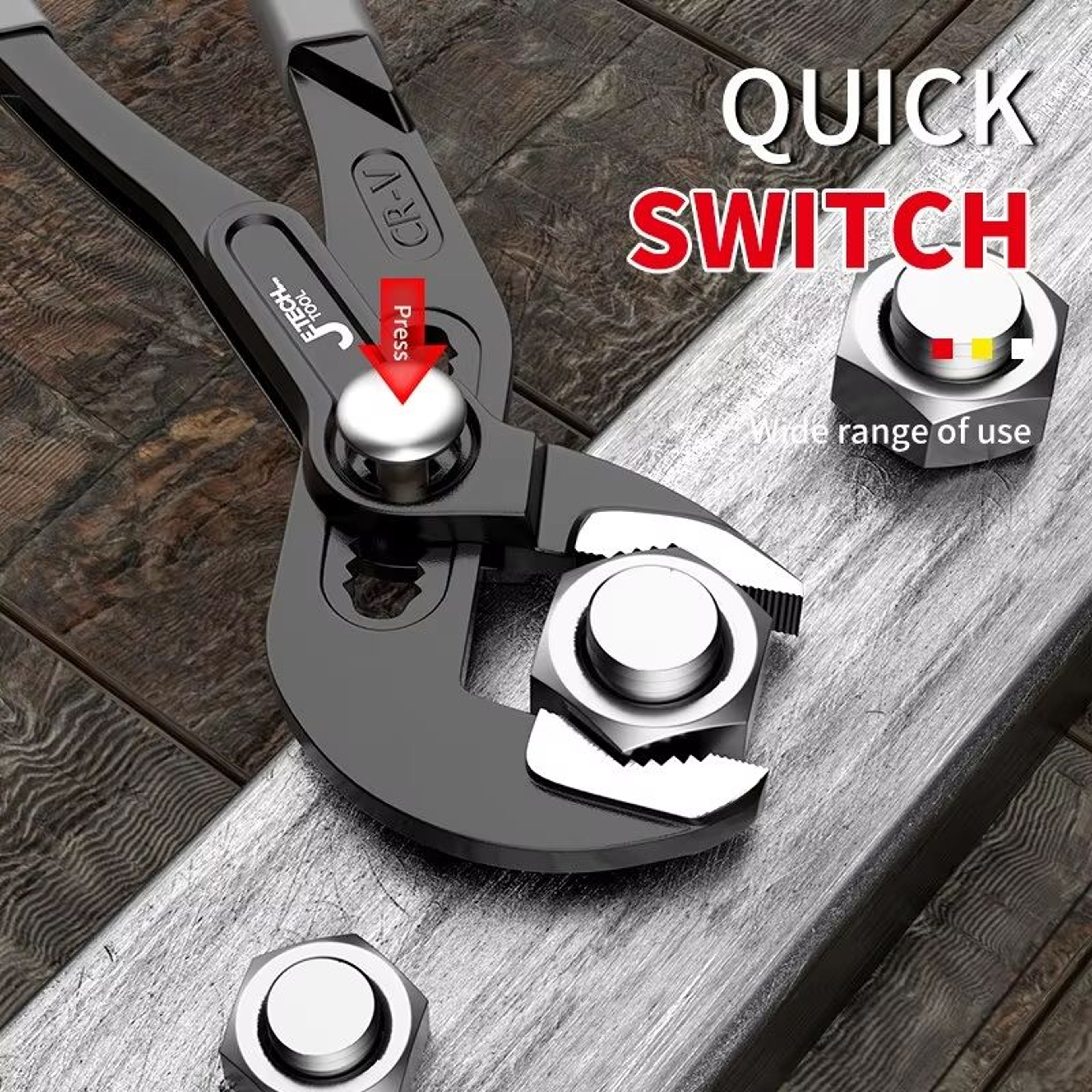 Adjustable QuickRelease Water Pump Pliers MultiFunction Pipe Wrench Clamp Pliers 3