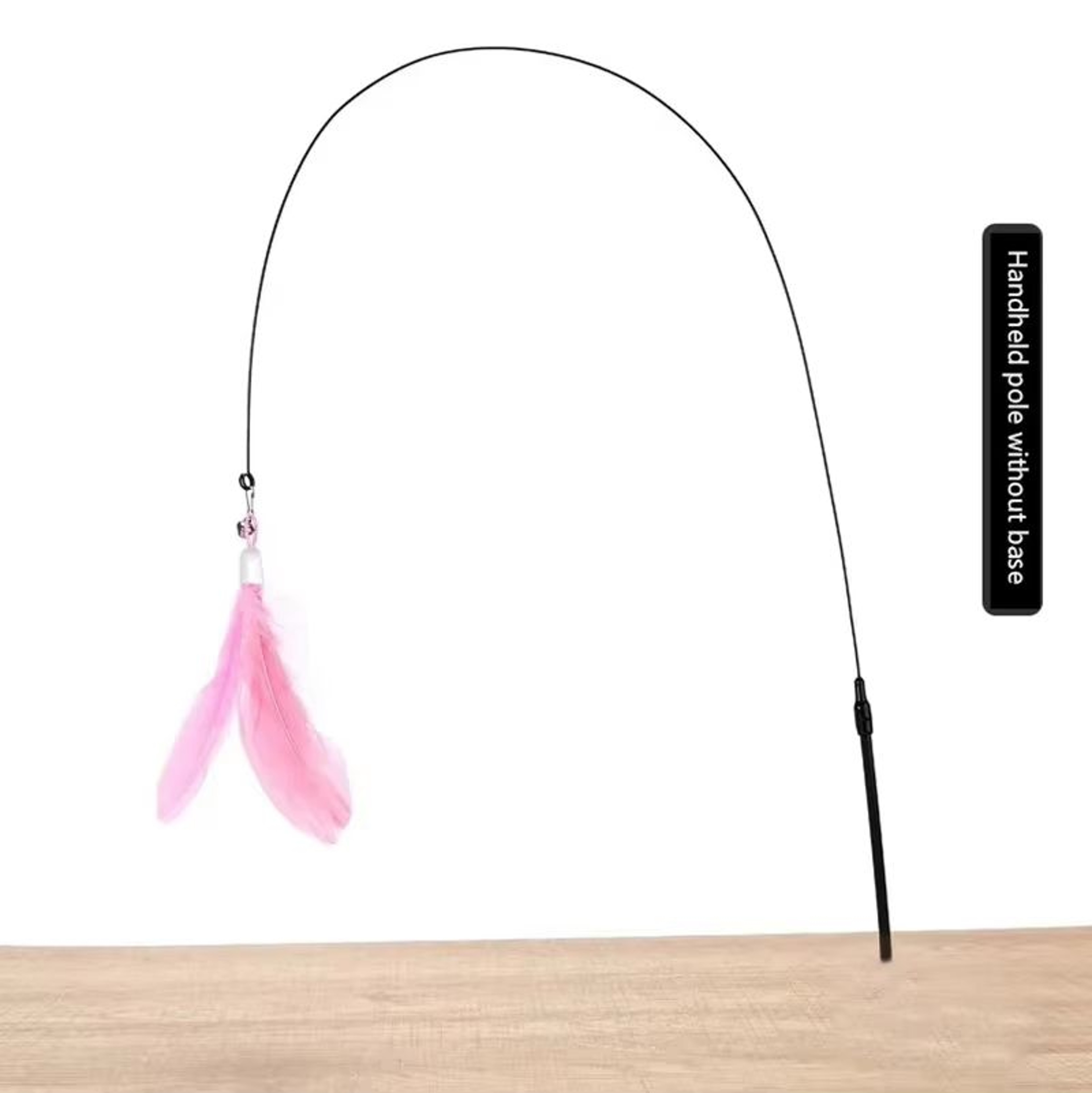 Cat Teaser Toy With Bell And Suction Cup Extended Rod Replaceable Feather Head 9