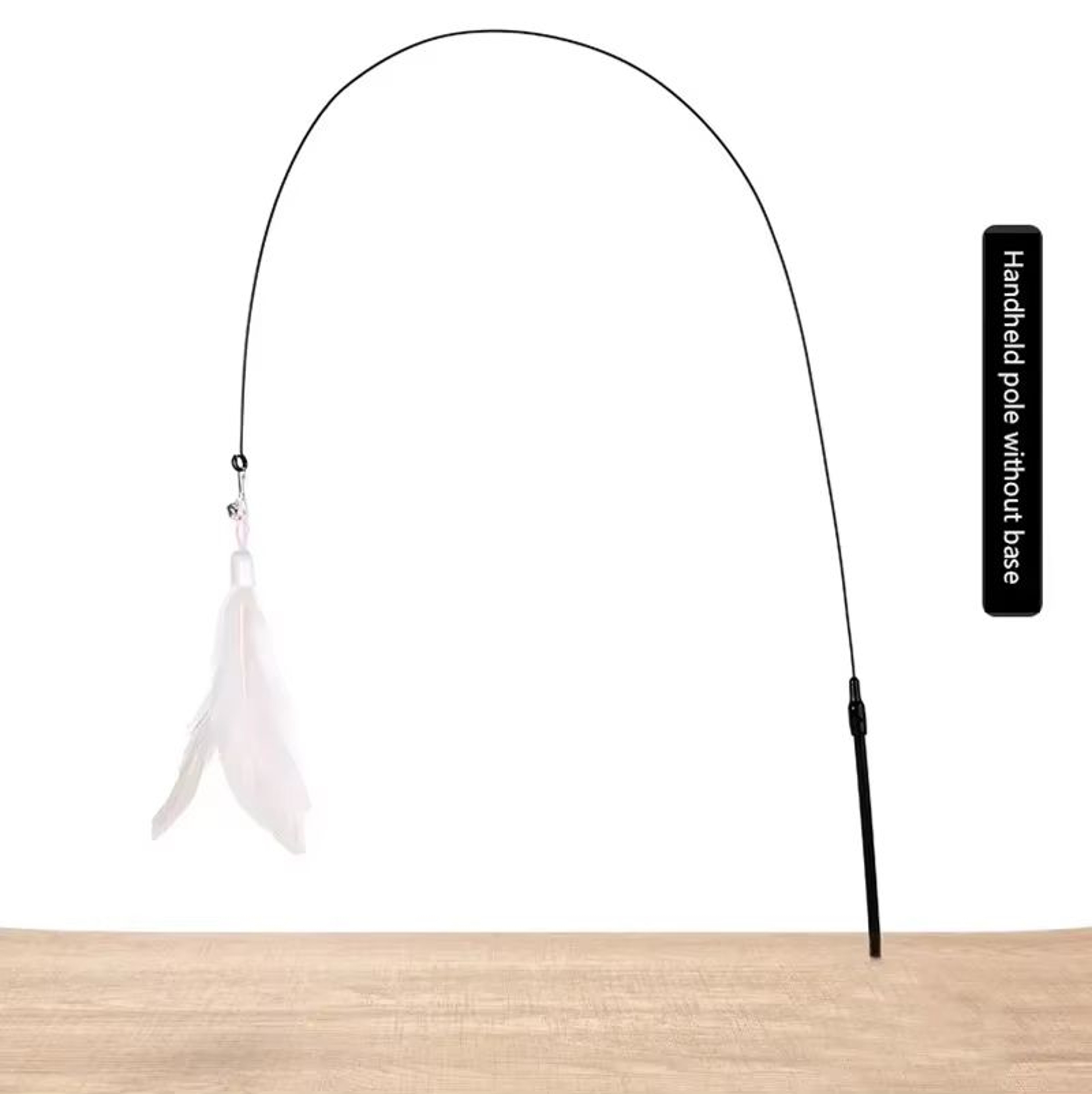 Cat Teaser Toy With Bell And Suction Cup Extended Rod Replaceable Feather Head 7