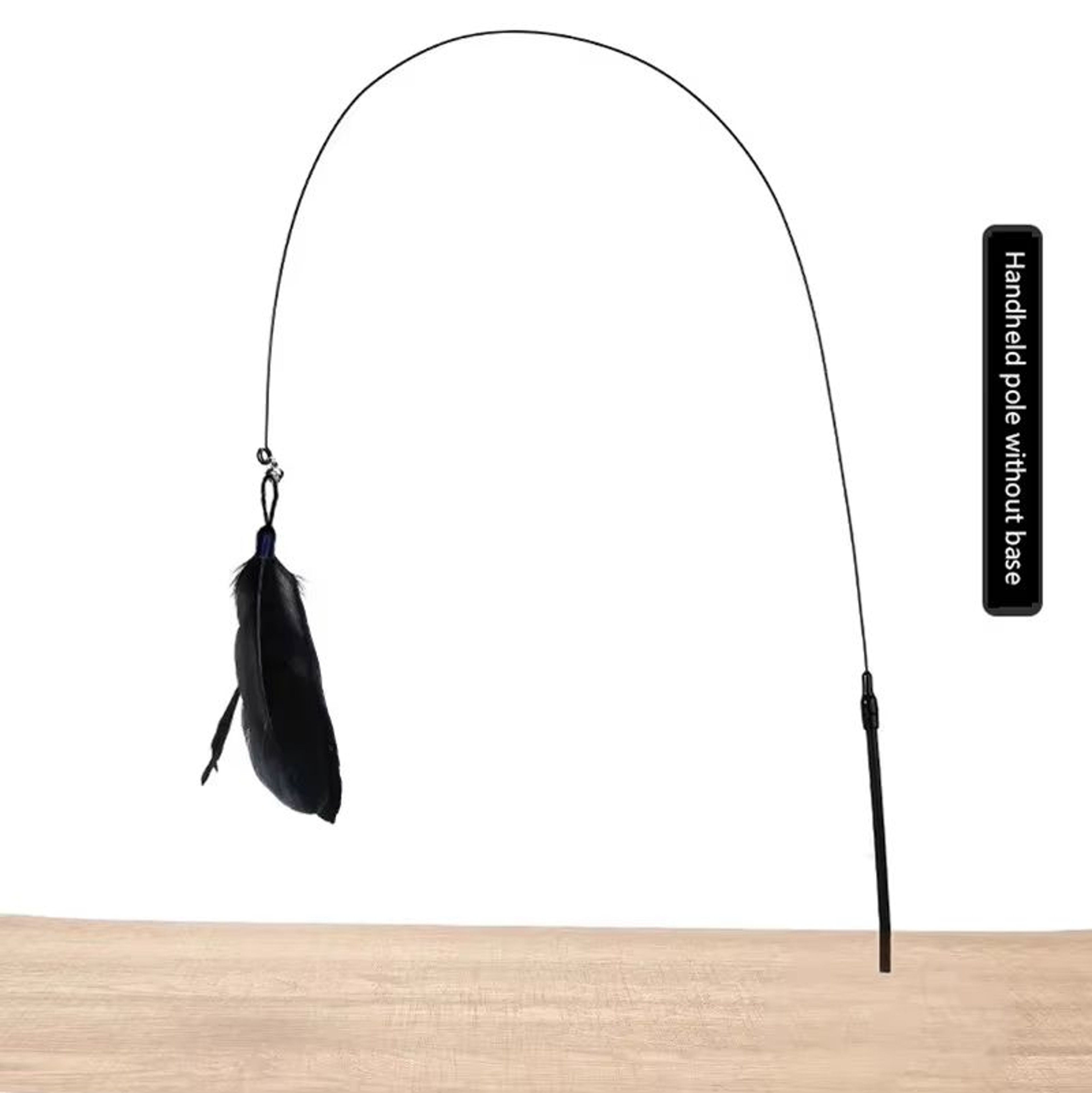Cat Teaser Toy With Bell And Suction Cup Extended Rod Replaceable Feather Head 8
