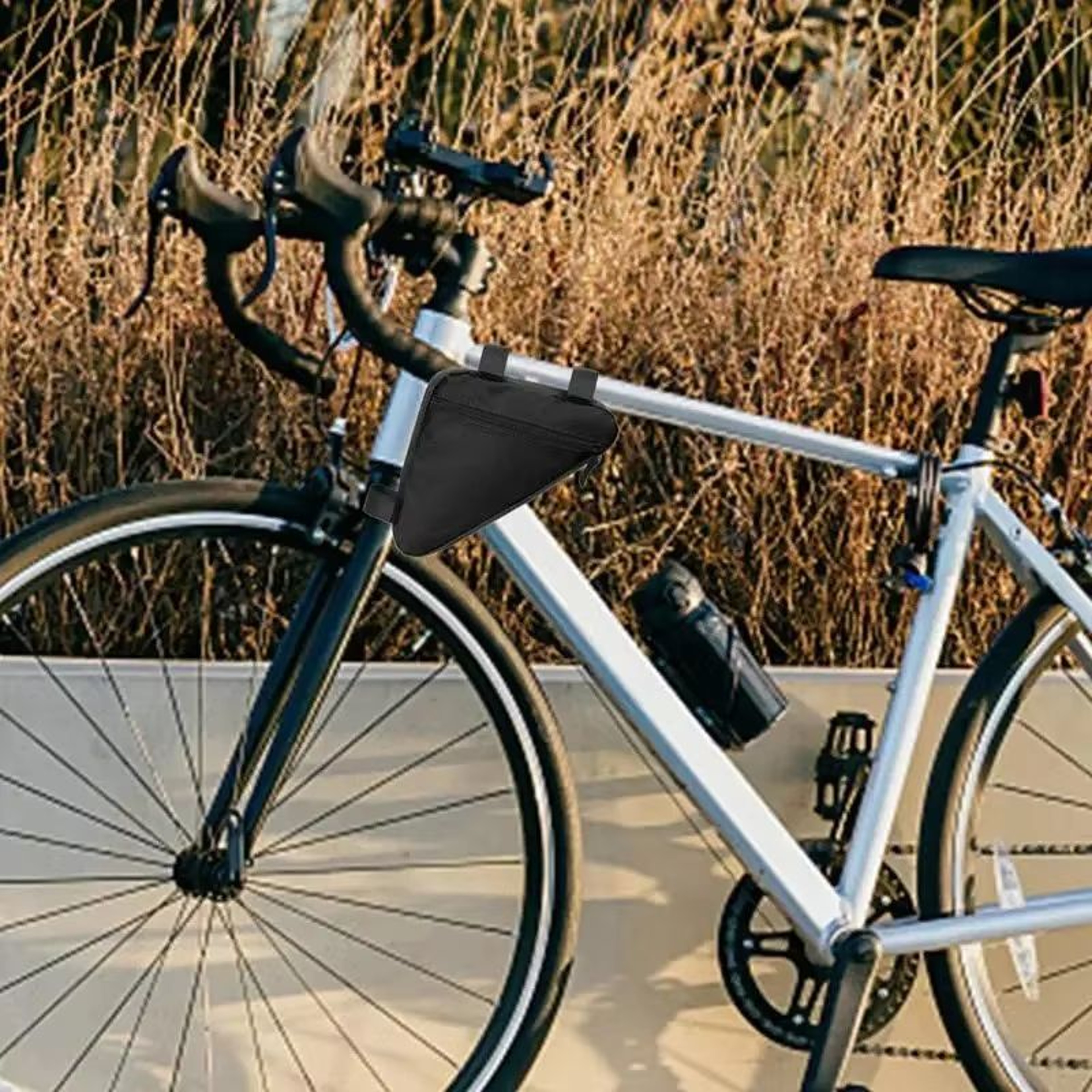 Waterproof Bicycle Triangle Frame Bag For Cycling Storage  Front Frame Handlebar Accessory 4