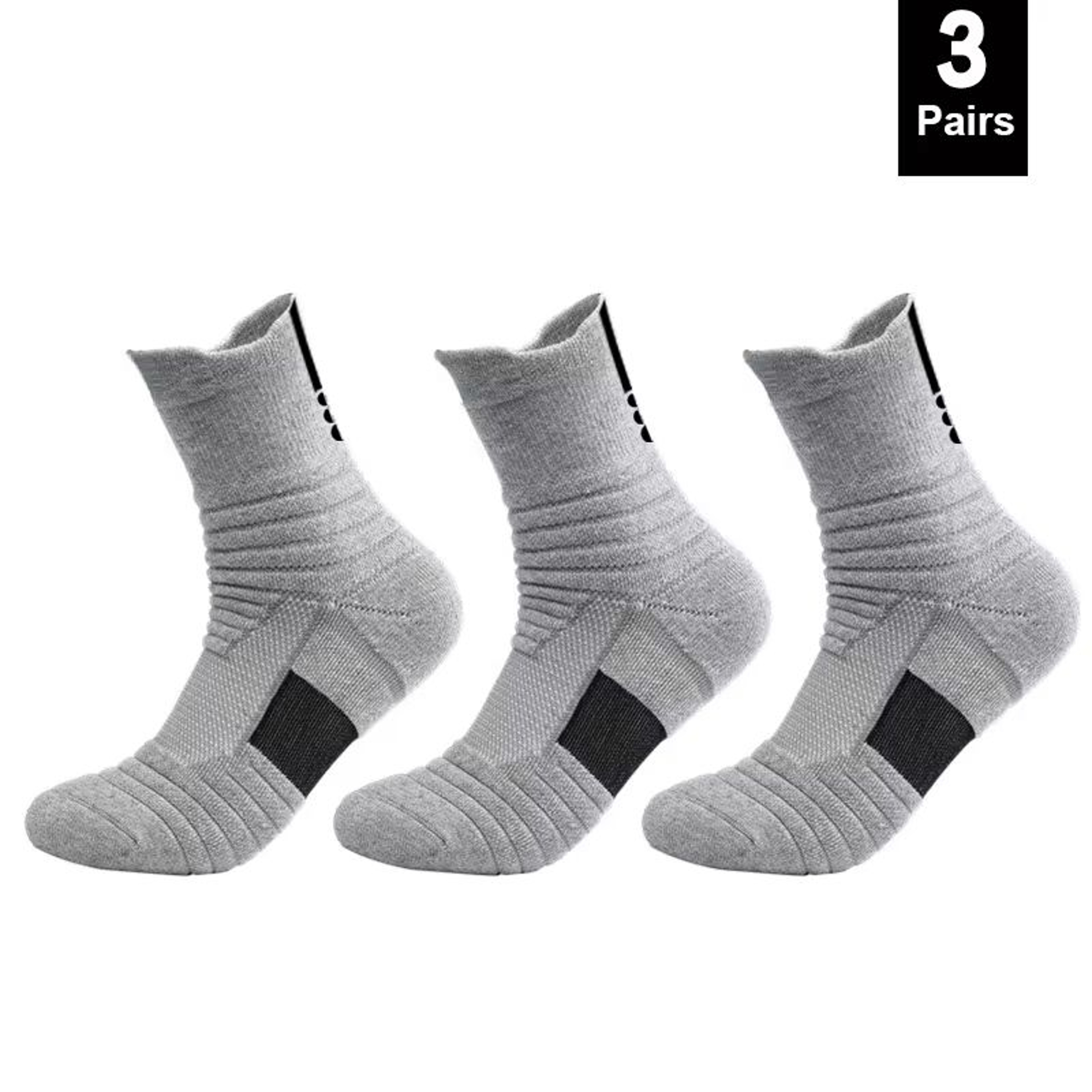 AntiSlip Mens Sport Socks 13 Pairs Breathable Cotton Soccer Basketball Socks 3945 12