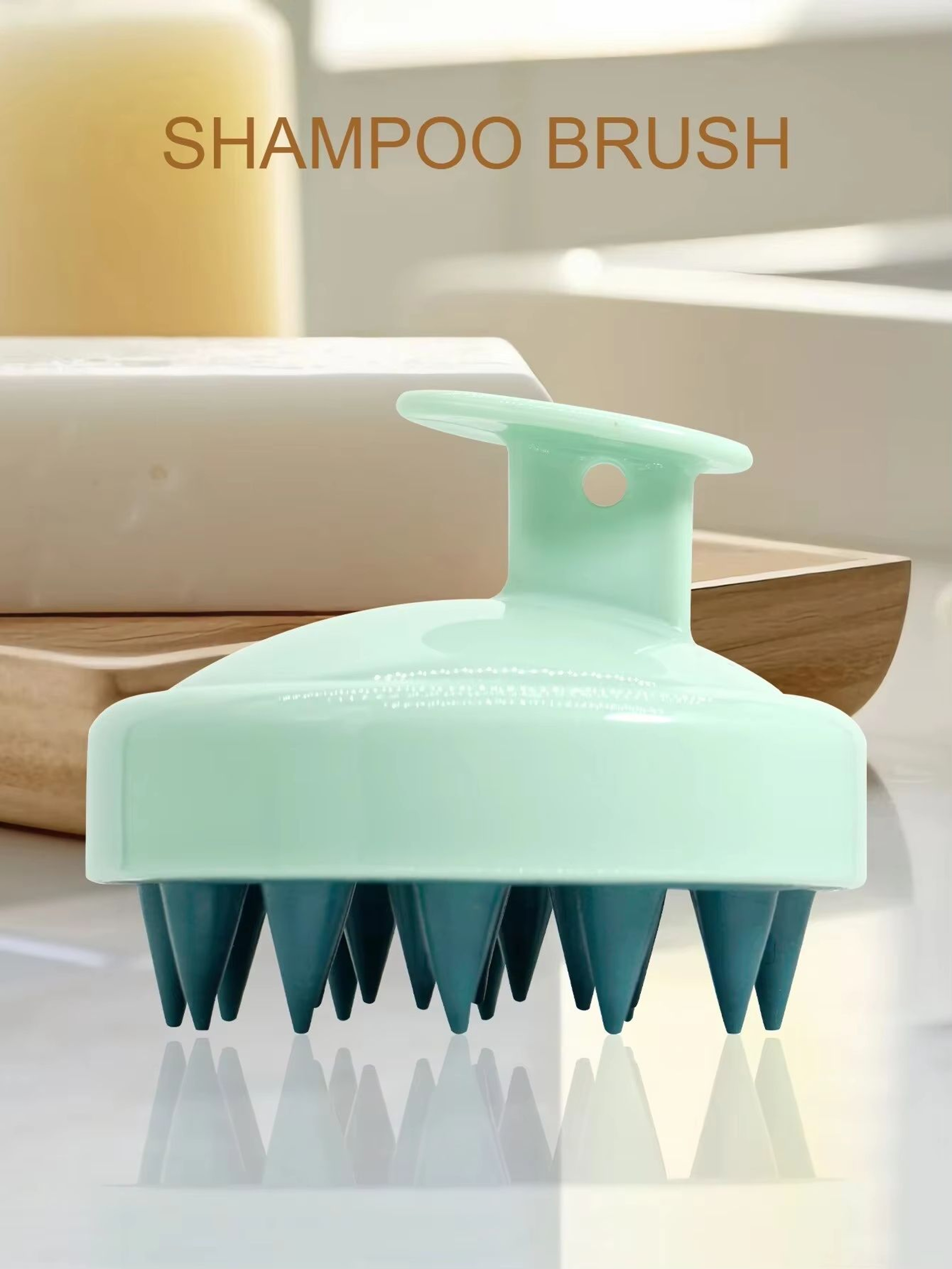 Silicone Scalp Massager Shampoo Brush With Ergonomic Handle For Deep Clean Exfoliation And Relaxing 10